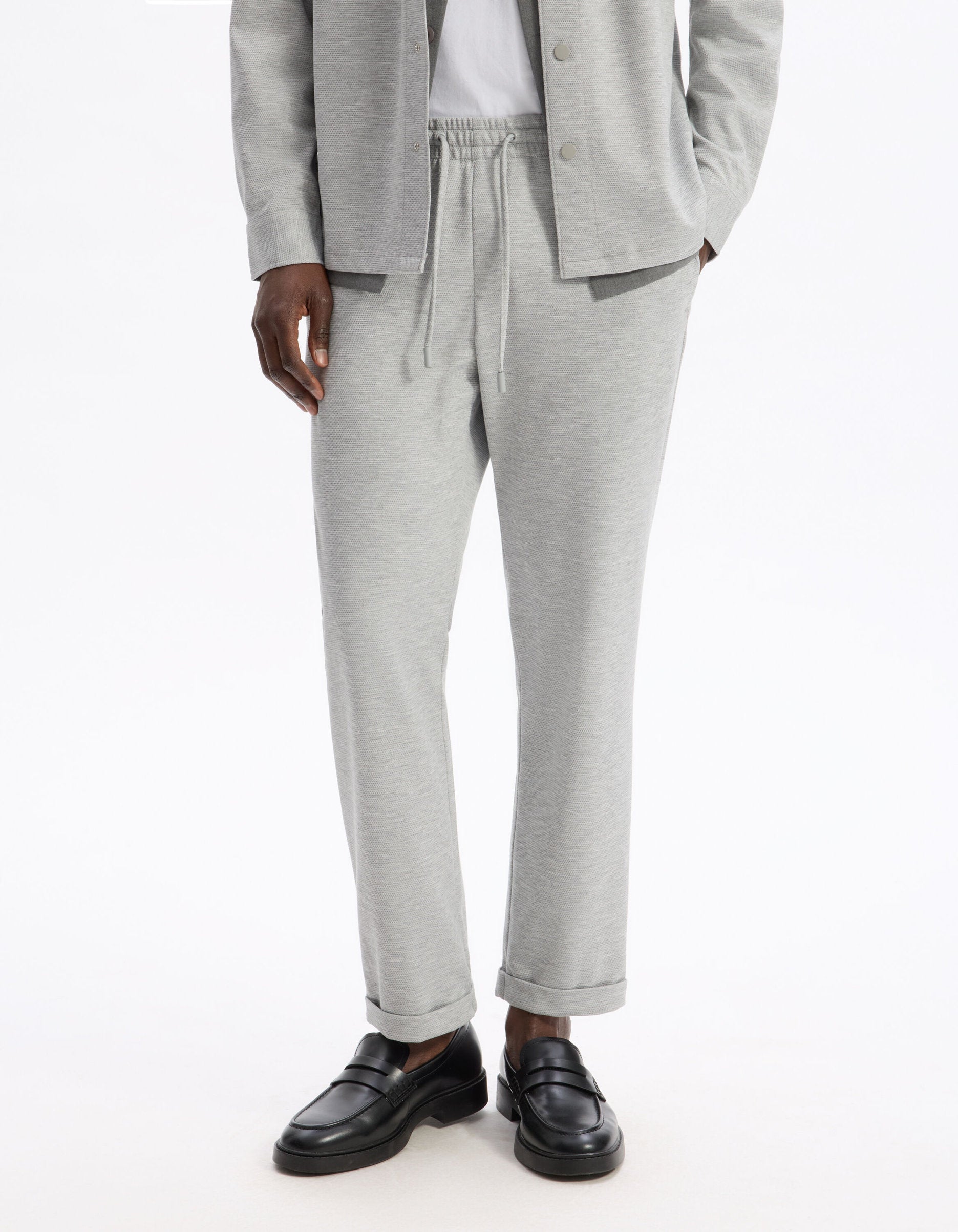 Celio_Grey Slim Stretch Trousers_LOPICK_LIGHT GREY_02