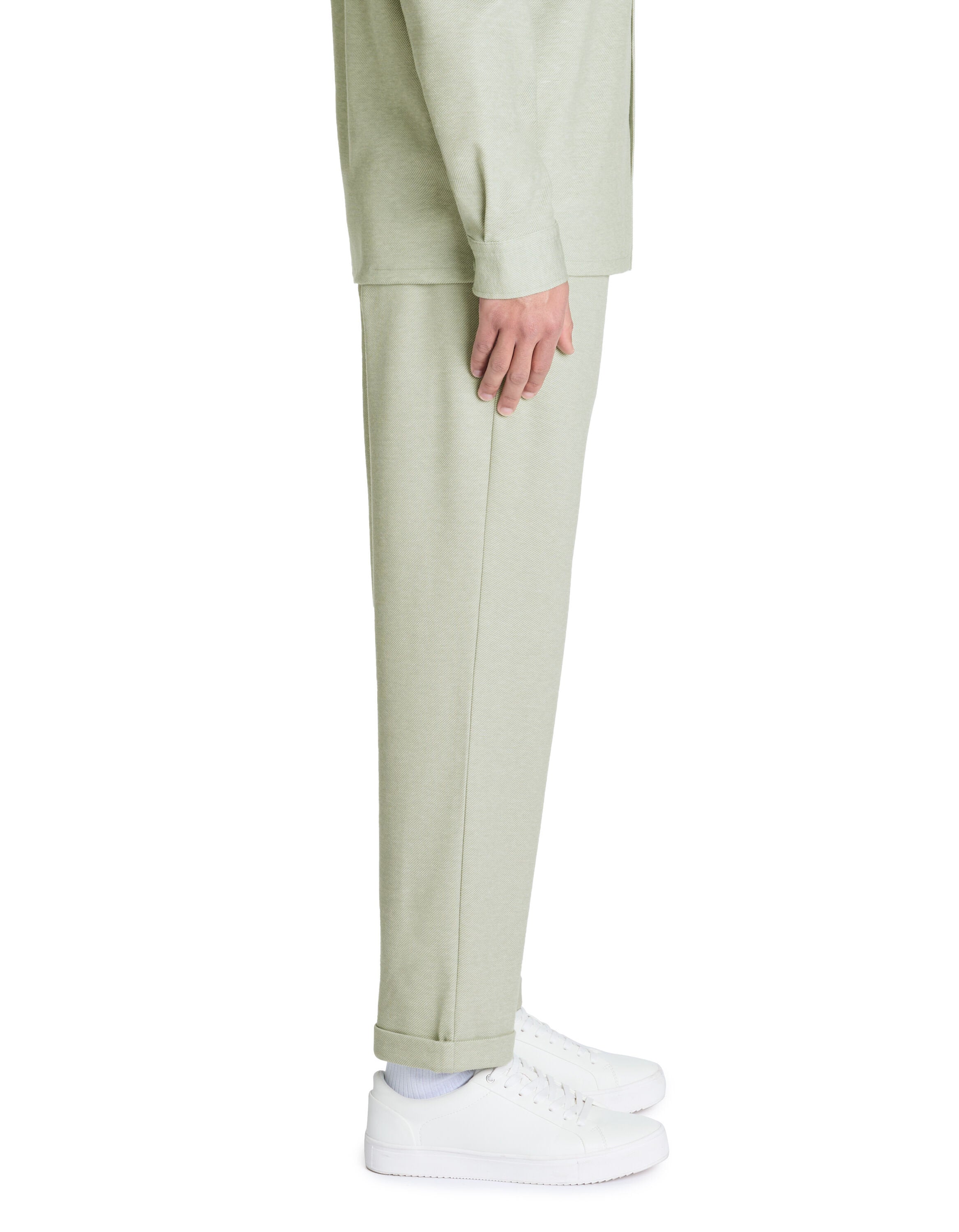 Celio_Slim Stretch Cotton Pants - Green_LOPICK_SAUGE_04
