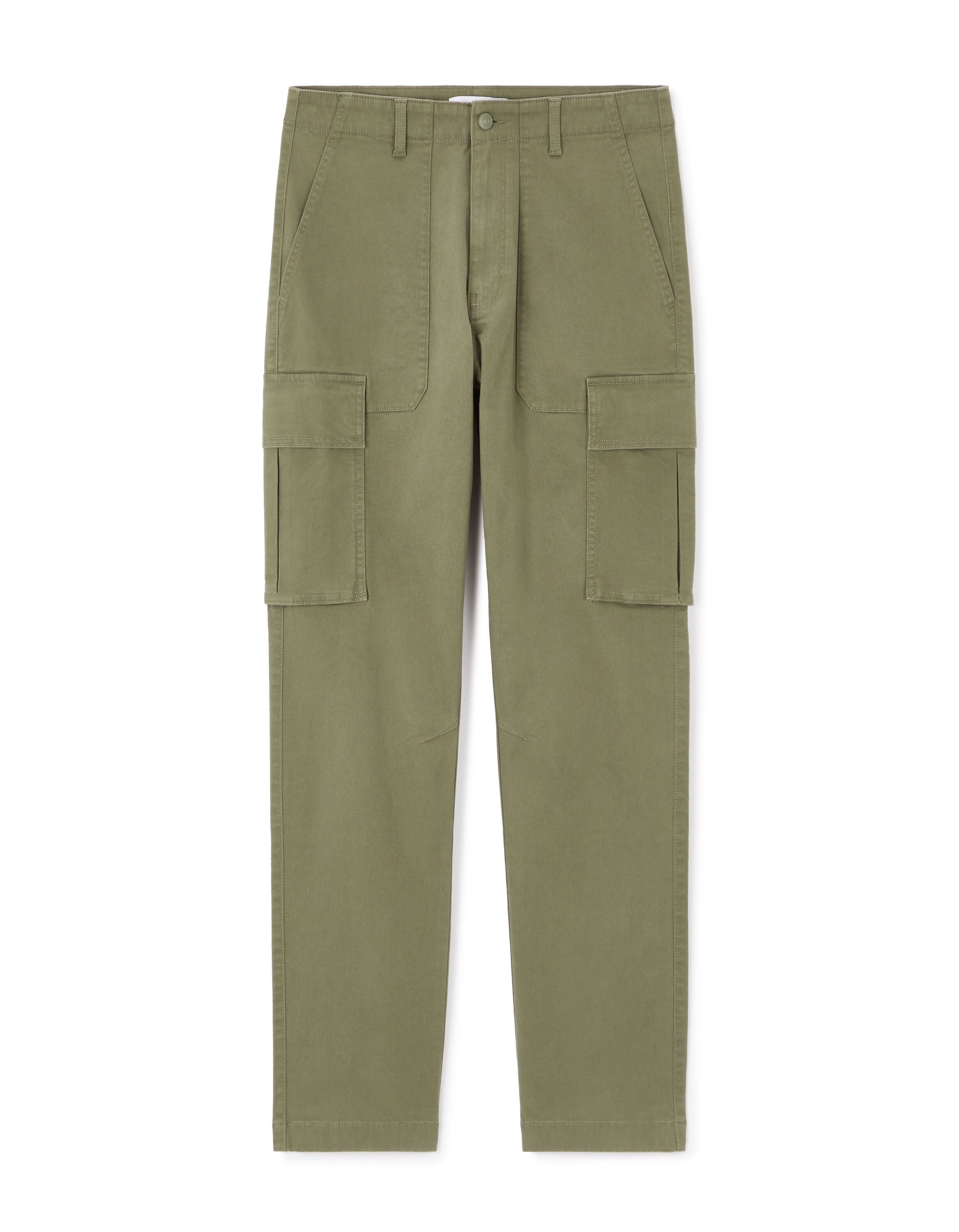 Celio_Stretch Cotton Straight Bottom Cargo Pants - Brown_LOPIERRE_OLIVE_03