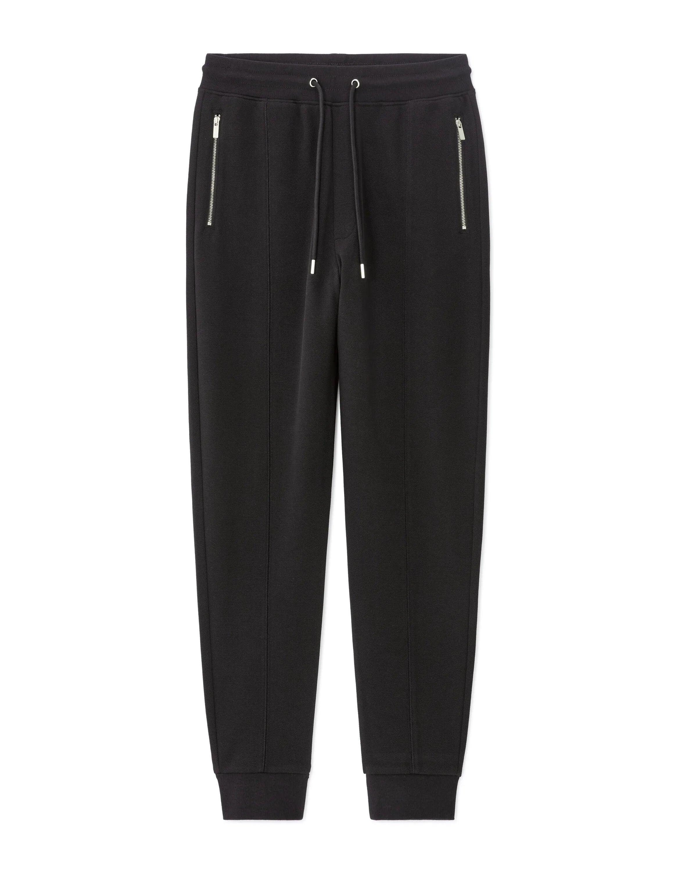 Celio_Black_Regular PiquŽ Knit Jogging Pants_LOPIQUET_BLACK_06