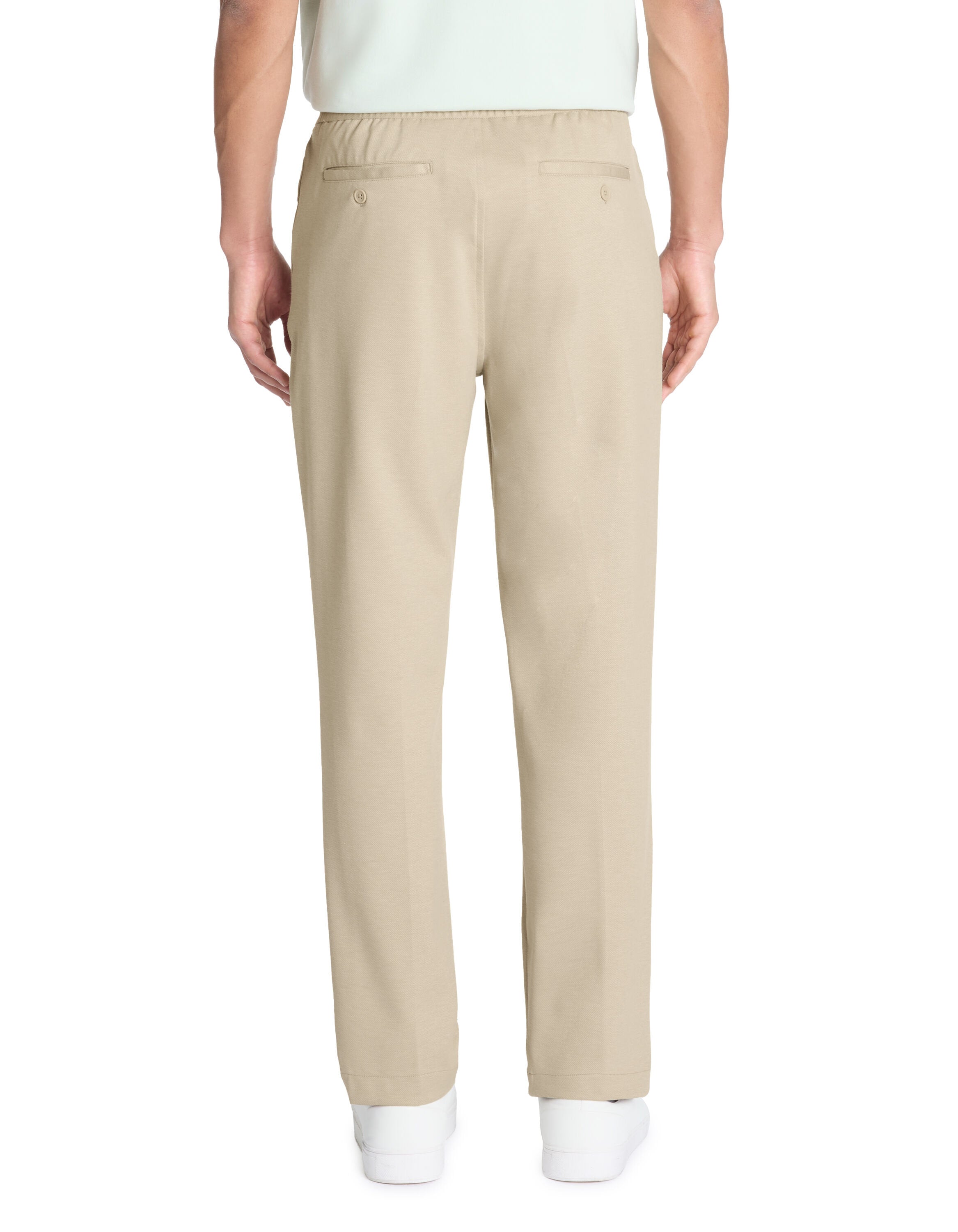 Celio_Beige Straight Stretch Trousers_LOPLI_BEIGE_01