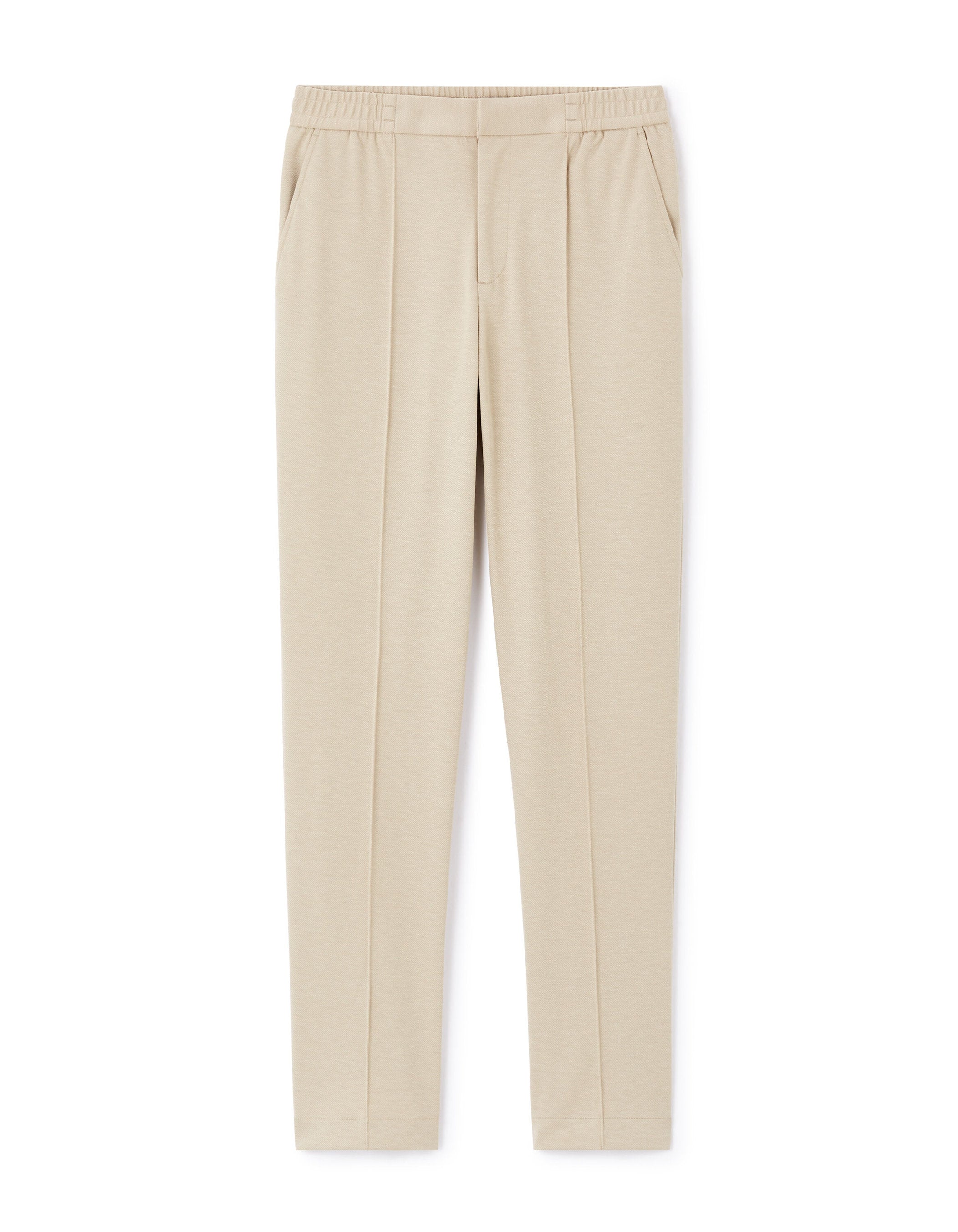 Celio_Beige Straight Stretch Trousers_LOPLI_BEIGE_04
