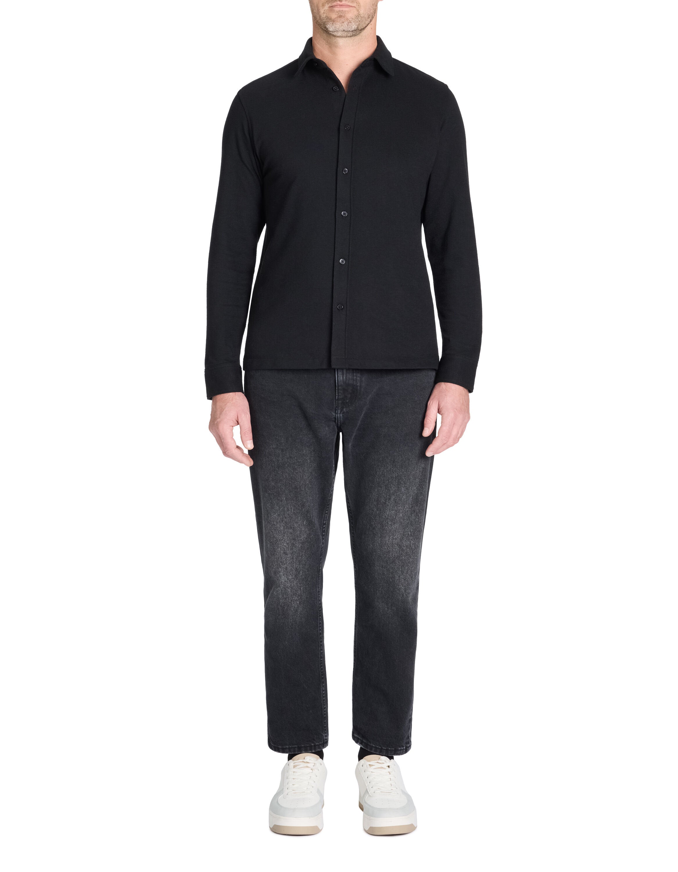 Celio_Black 100% Cotton Relaxed Jeans_LORELAX_BLACK_01