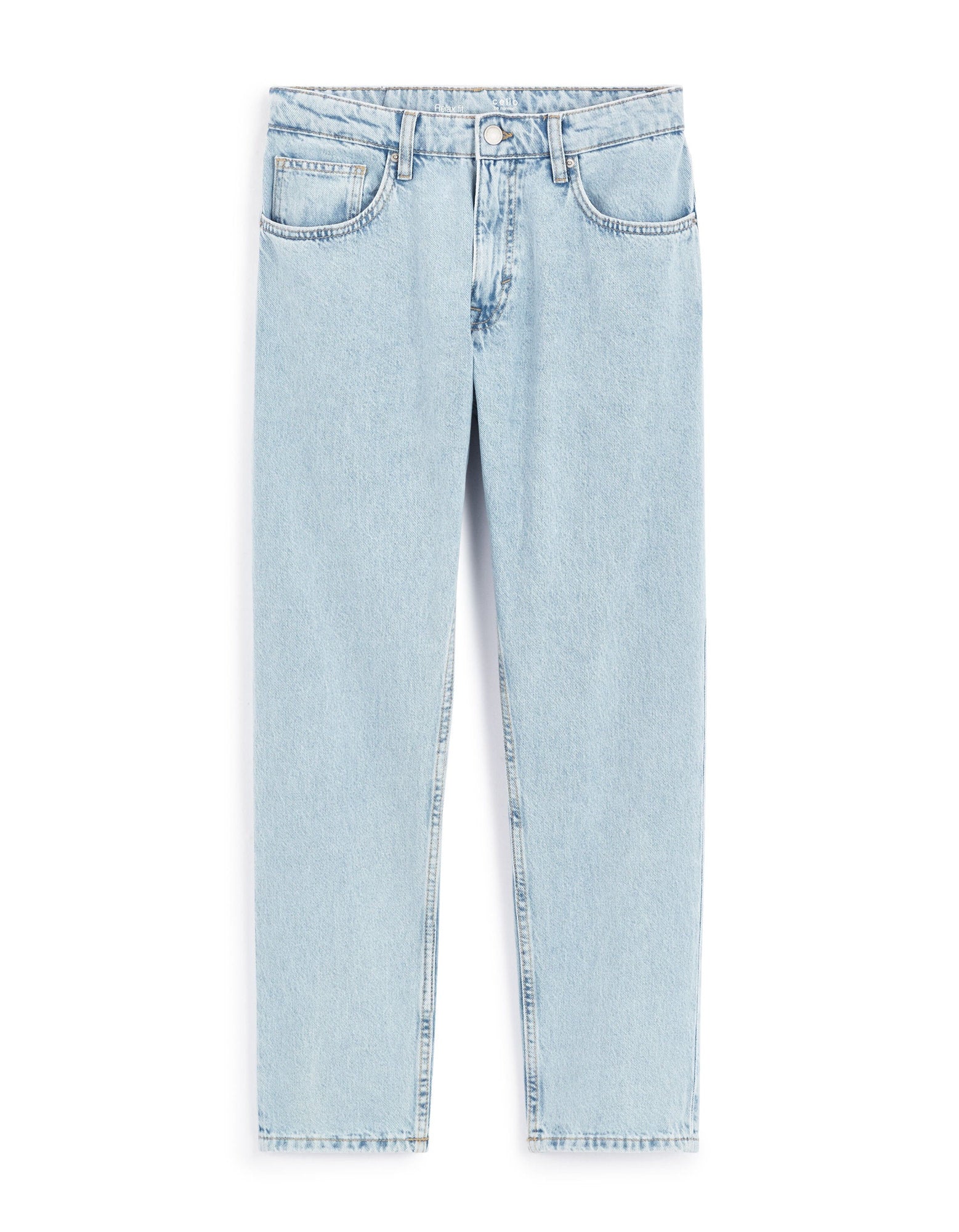 Celio_Jean Relaxed 100% Cotton C85 - Light Blue_LORELAX_BLEACHED_03