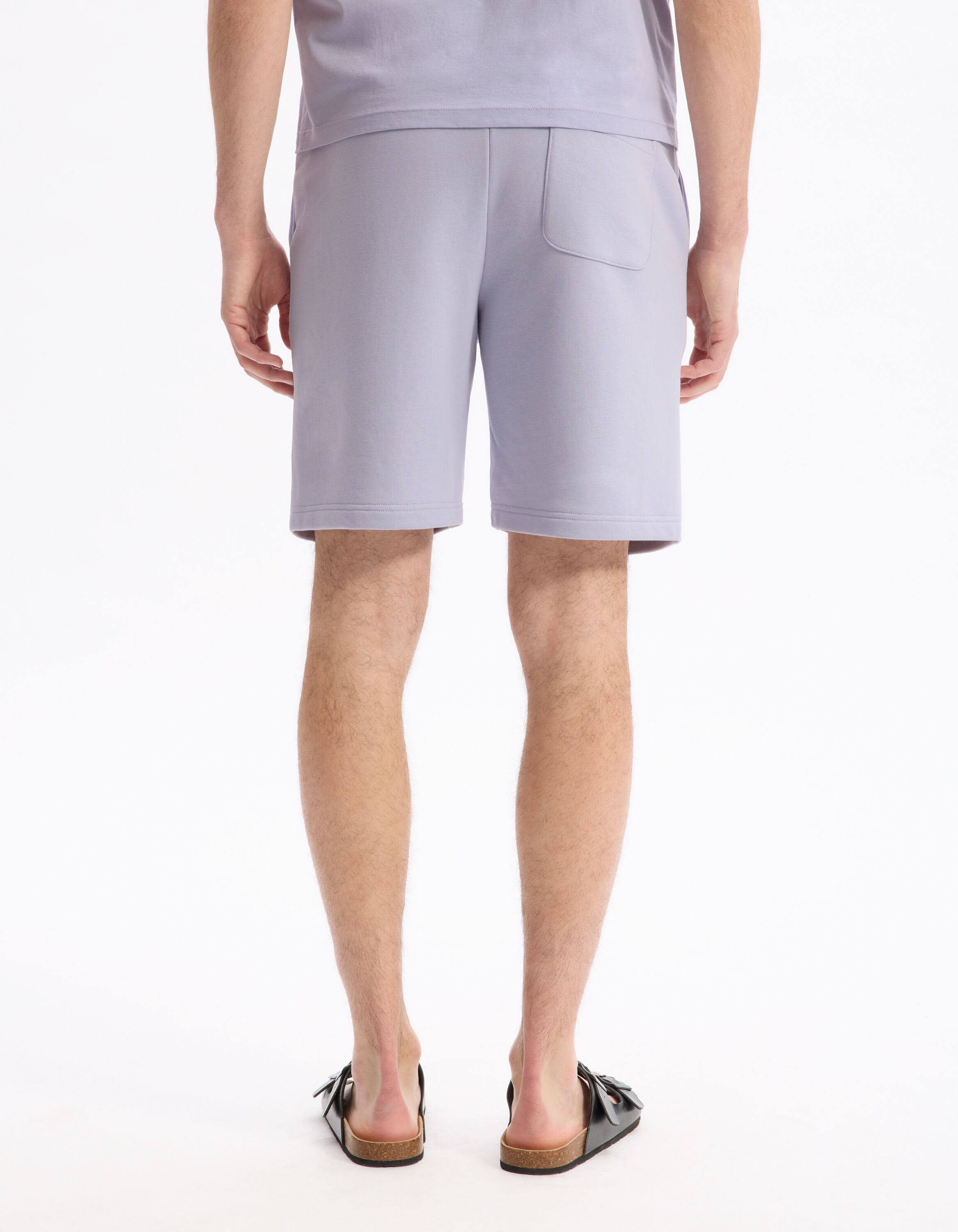 Celio_Purple Bermuda Shorts in 100% Cotton Fleece_LOSHORT2_LAVANDE_03
