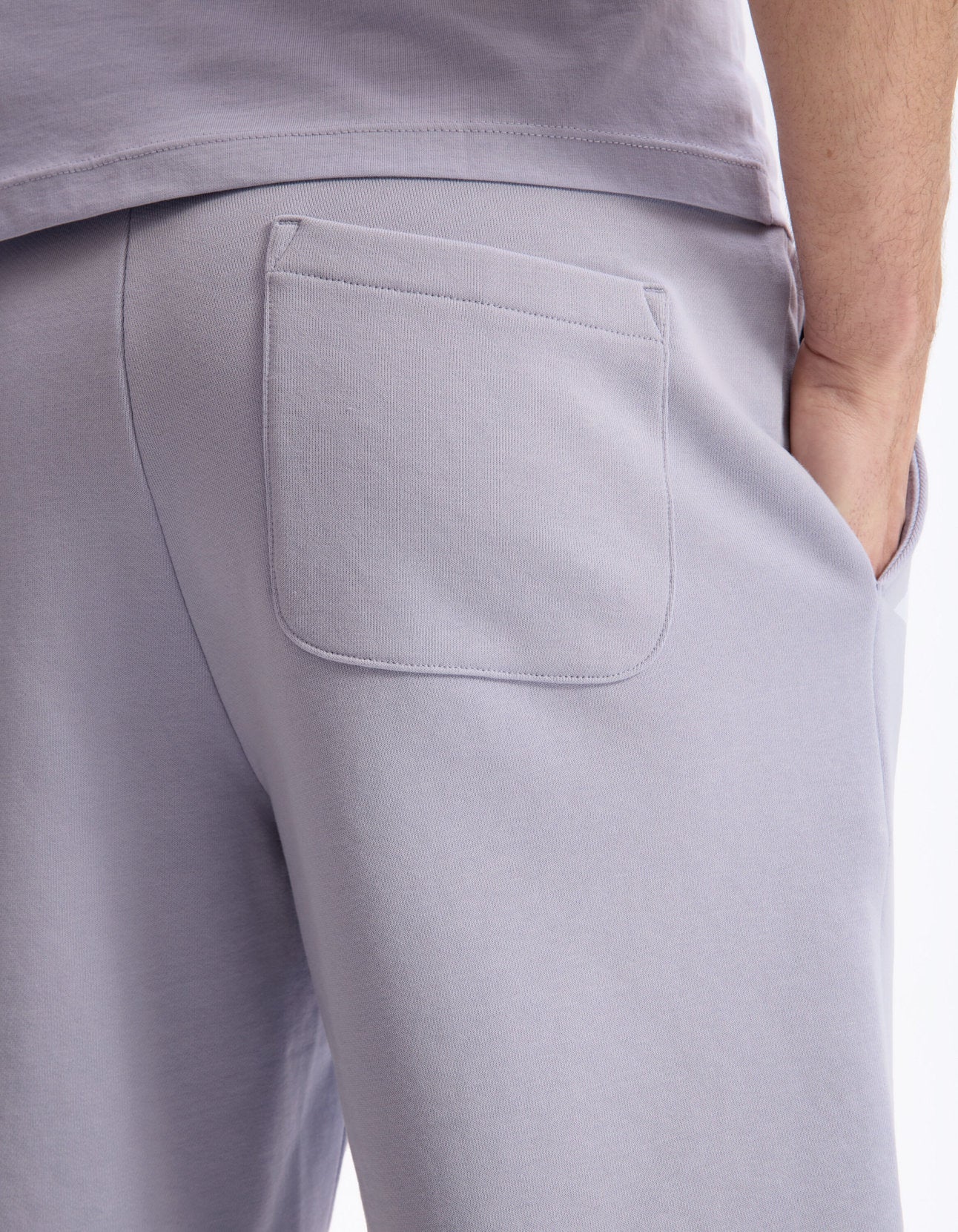 Celio_Purple Bermuda Shorts in 100% Cotton Fleece_LOSHORT2_LAVANDE_05