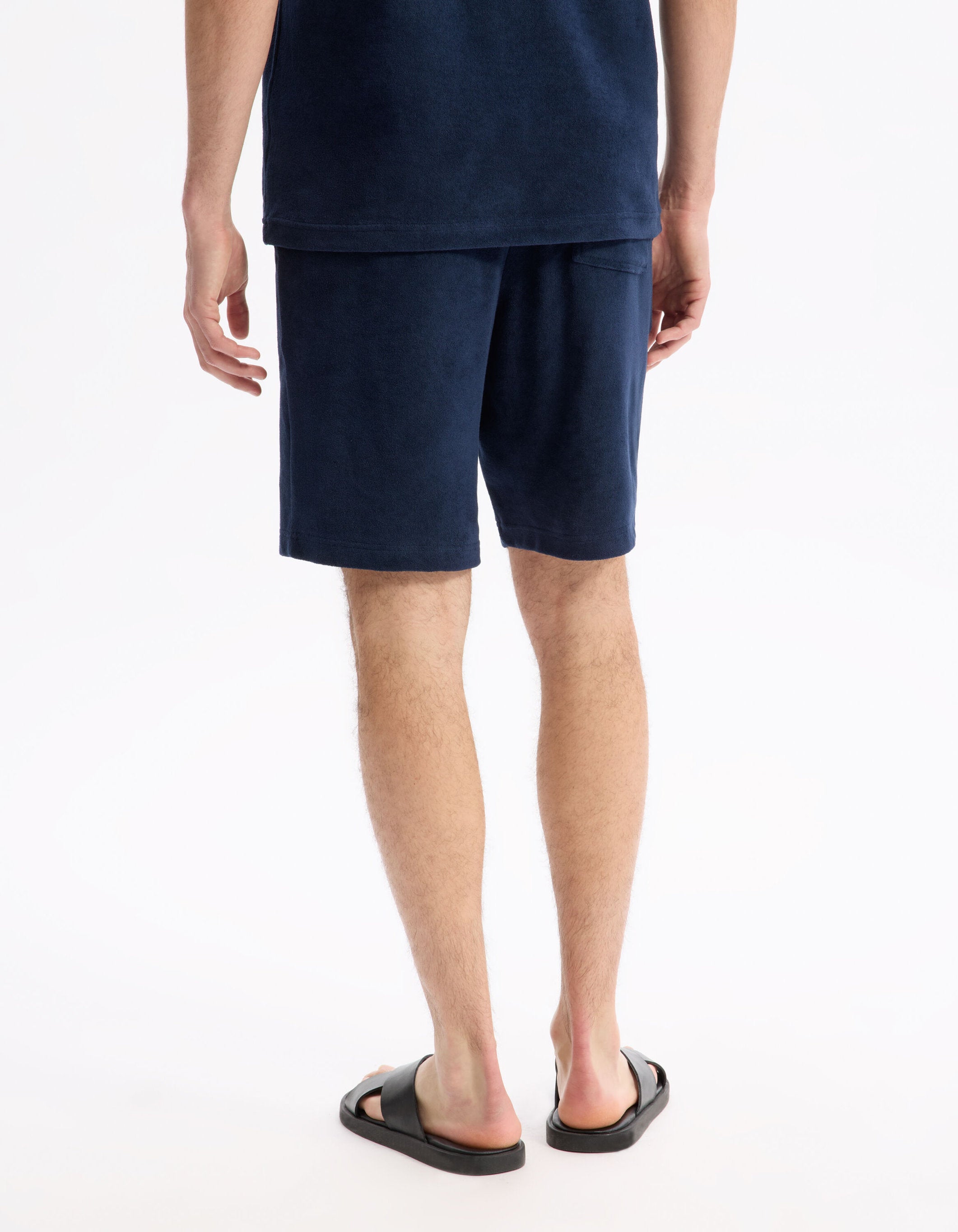 Celio_Navy 100% Cotton Bermuda Shorts_LOSPONGI_NAVY_03