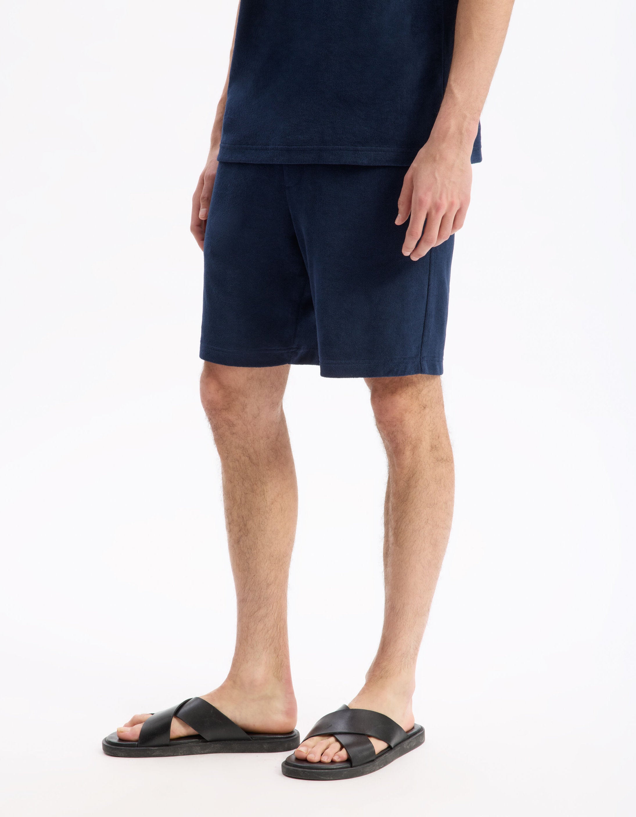Celio_Navy 100% Cotton Bermuda Shorts_LOSPONGI_NAVY_04