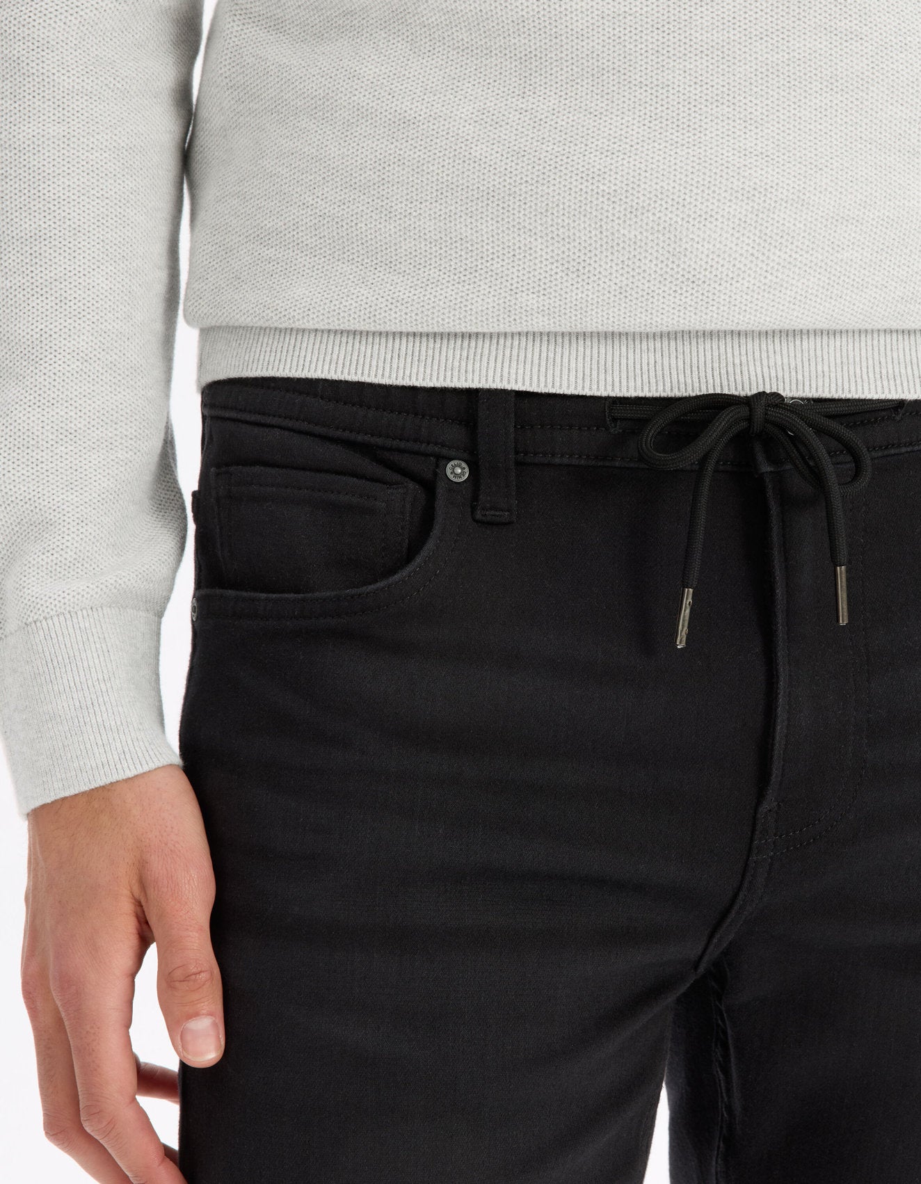 Celio_Black Slim Cotton Stretch Jog Jeans_LOSUPER1_BLACK_05