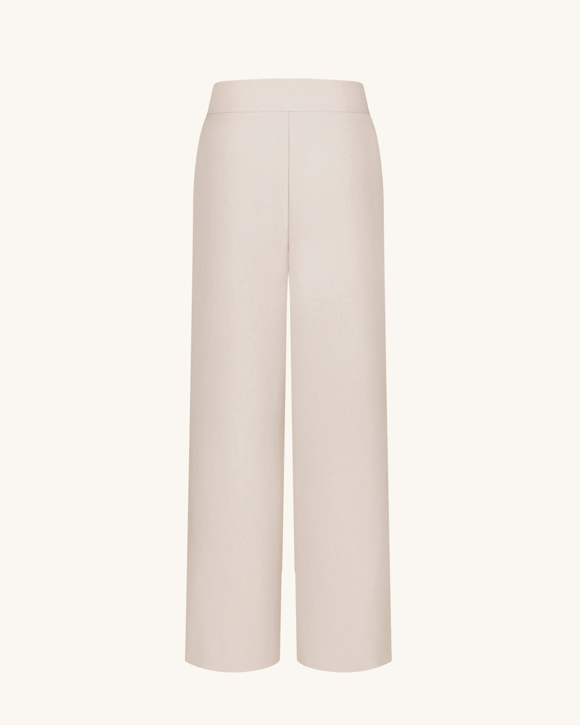 JW PEI Beige Women Pleated Wide-Leg Trousers SKU: LPA105-8_Beige Image 07