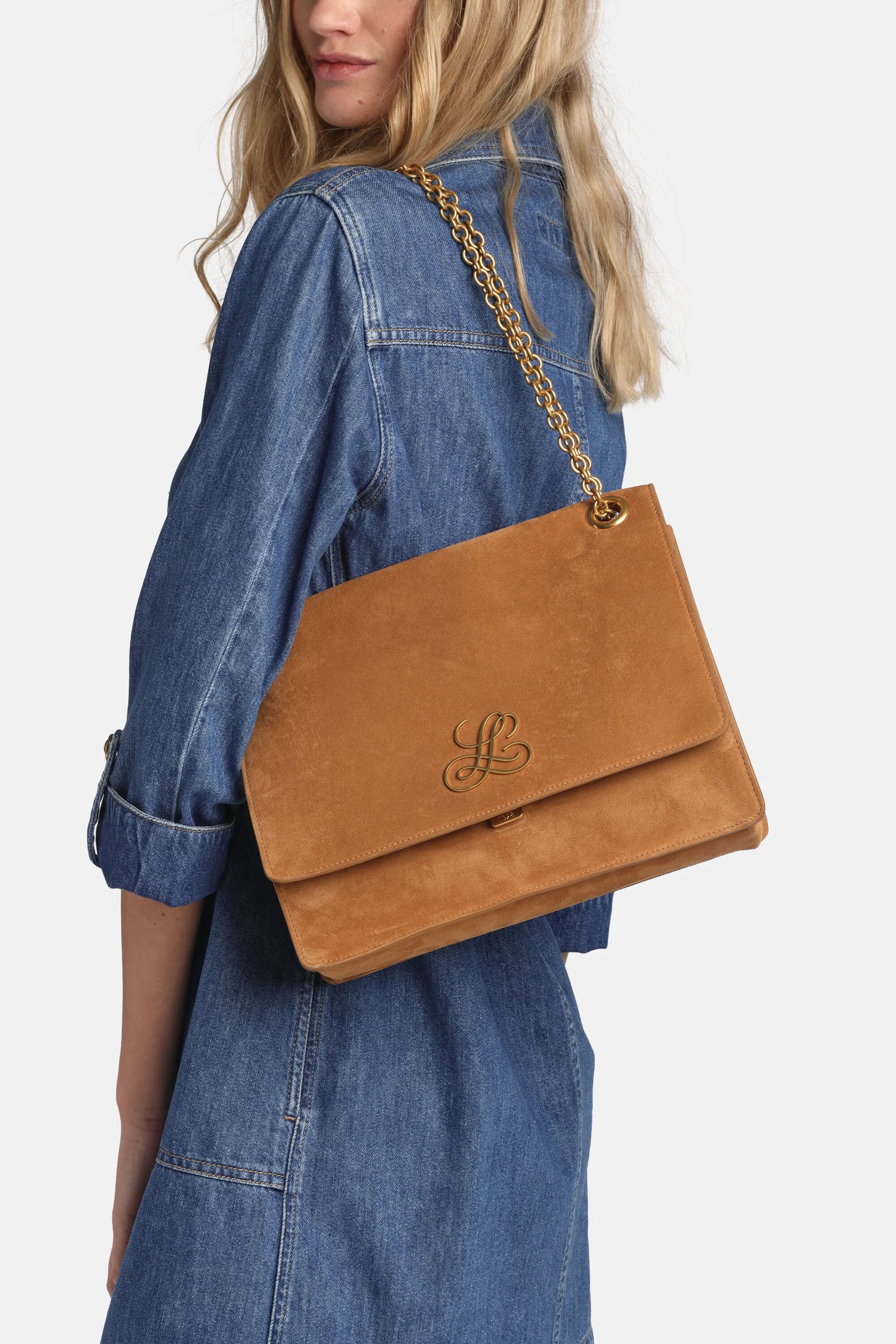 Luisa Spagnoli Cuoio/Oro Satinato Women Ls1928Gc - Shoulder Bag SKU: LS1928GC_2224 0018 Image 02