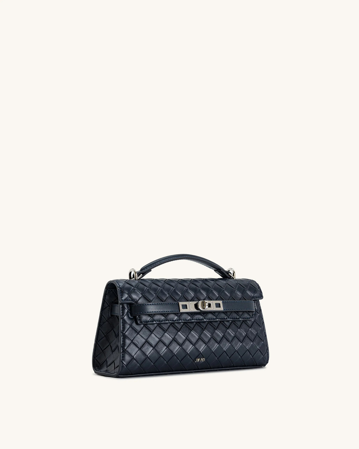 JW Pei Navy Women Noor Weave Texture Top Handle Bag SKU: LS2T273-51W_Navy Image 02