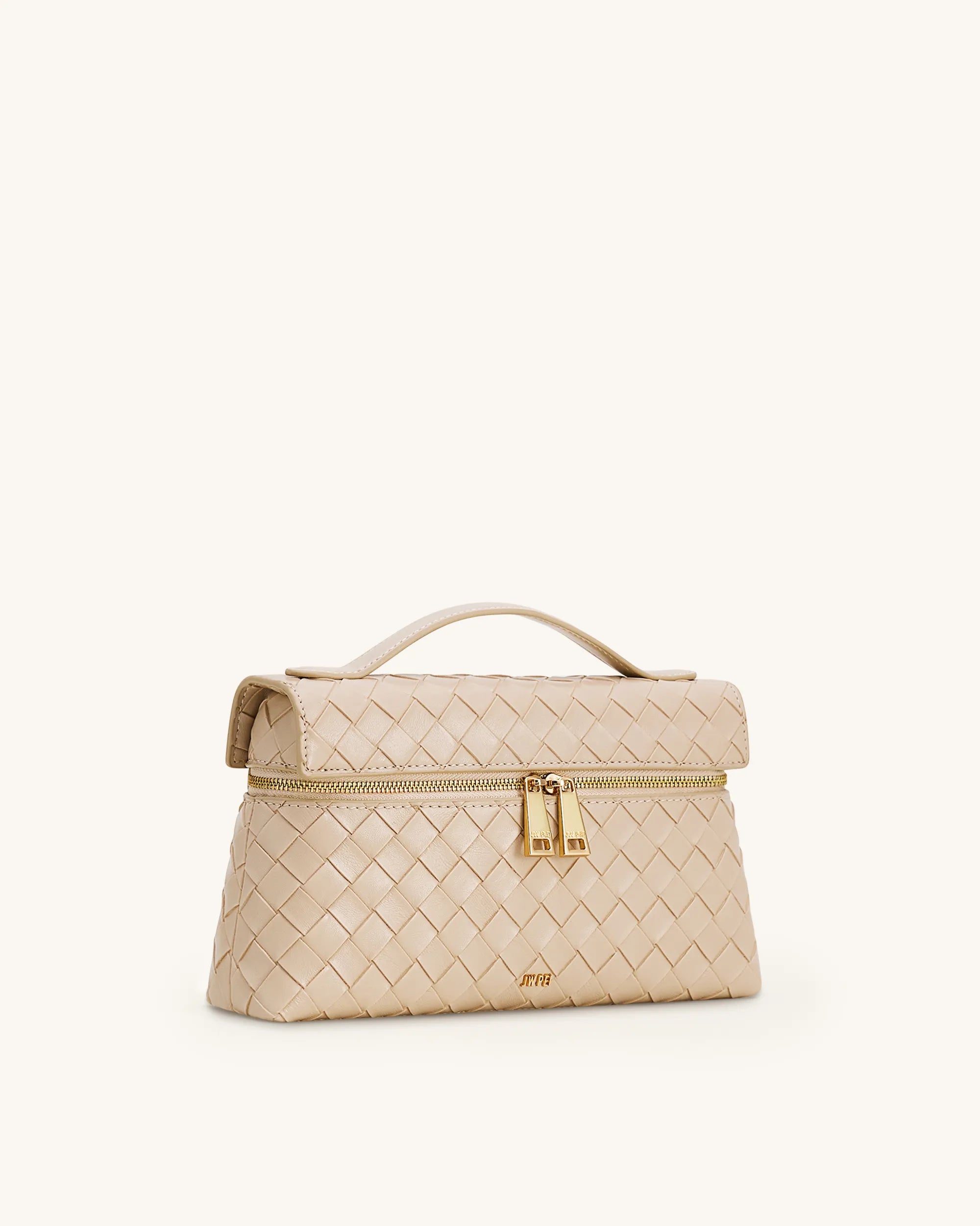 JW PEI Light Apricot Women Thea Weave Texture Top Handle Bag - Light Apricot SKU: LS2T78-24W_Light Apricot Image 02