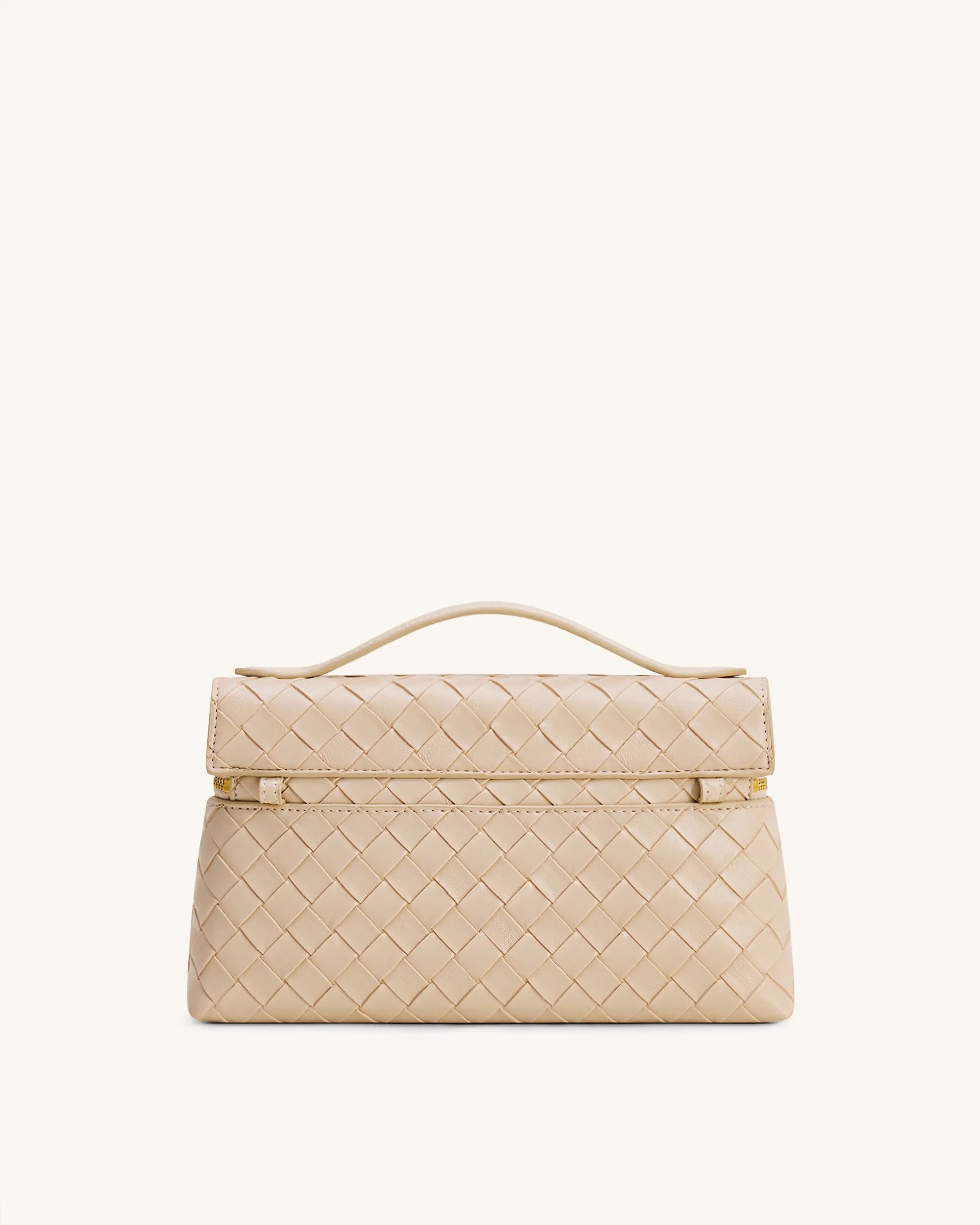 JW PEI Light Apricot Women Thea Weave Texture Top Handle Bag - Light Apricot SKU: LS2T78-24W_Light Apricot Image 03