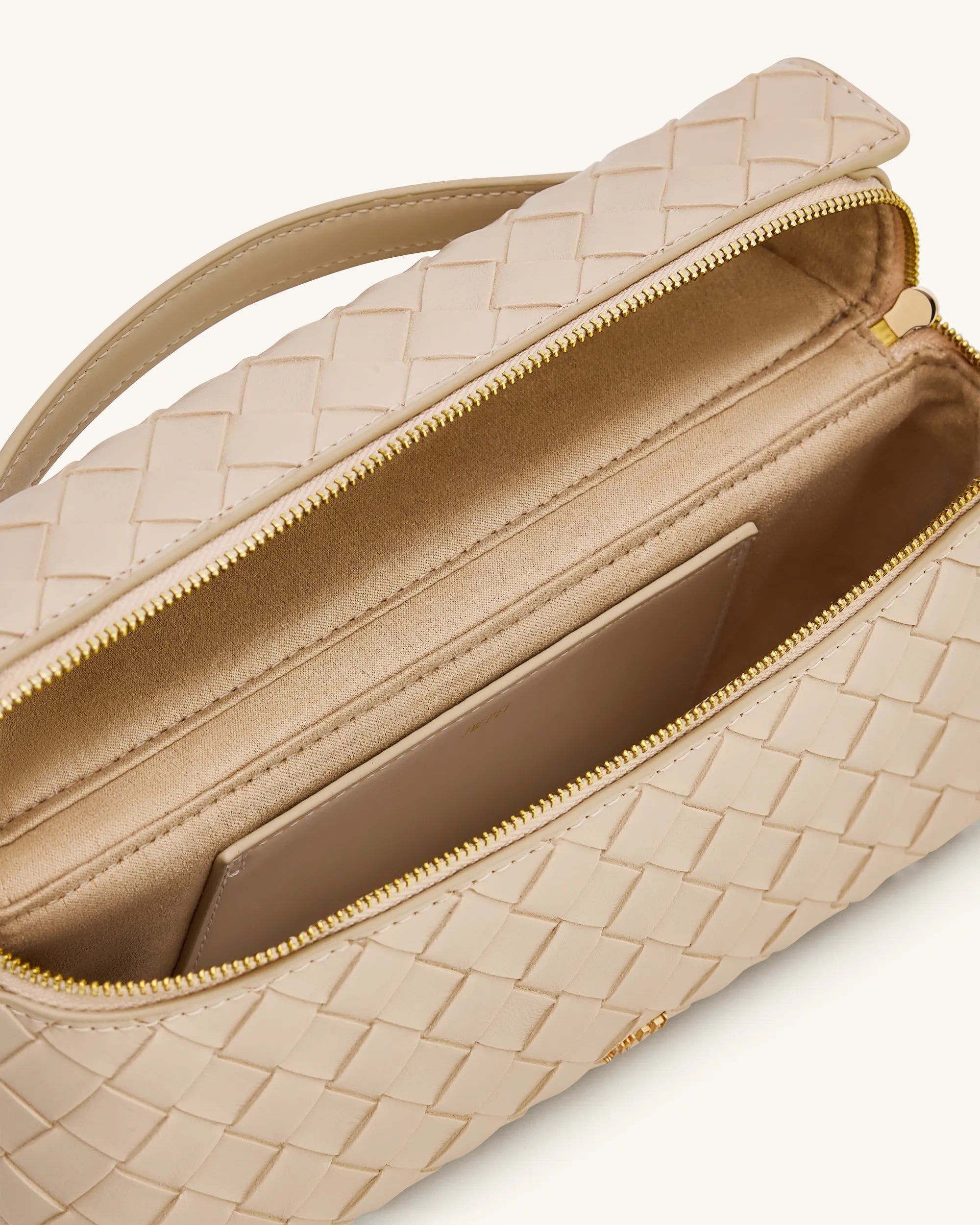 JW PEI Light Apricot Women Thea Weave Texture Top Handle Bag - Light Apricot SKU: LS2T78-24W_Light Apricot Image 04