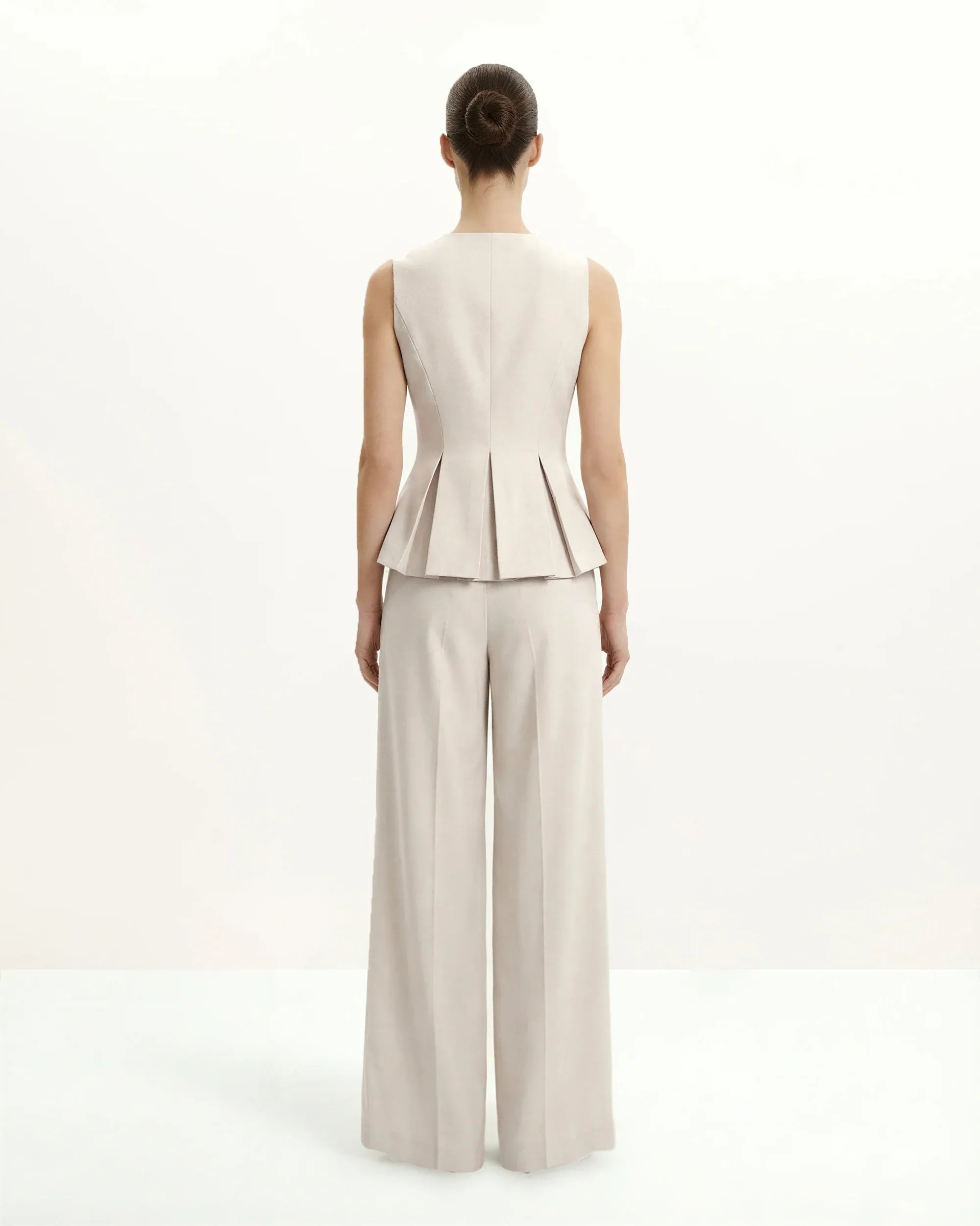 JW PEI Beige Women Structured Seam Round SKU: LSH107-8_Beige Image 03