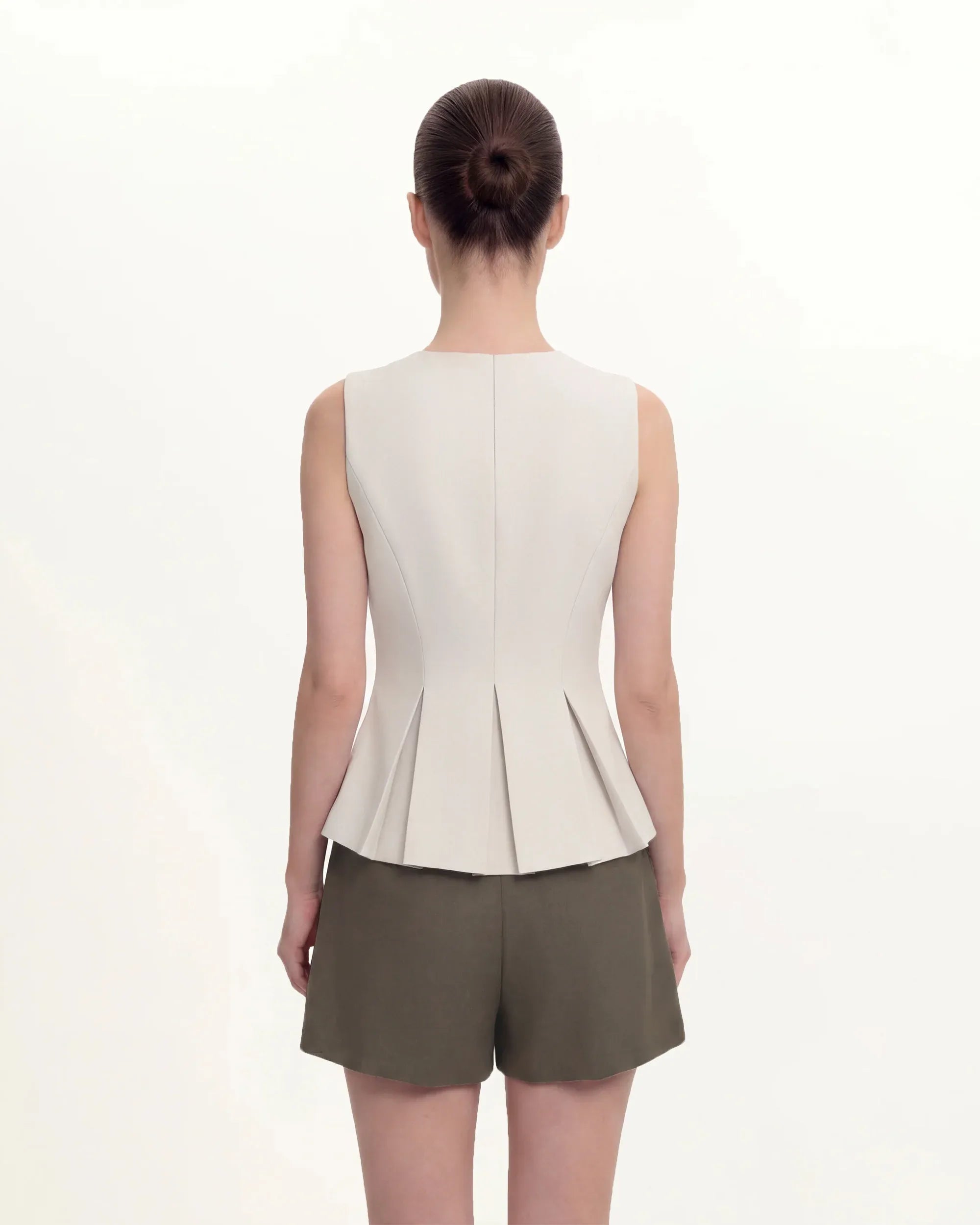 JW PEI Beige Women Structured Seam Round SKU: LSH107-8_Beige Image 05