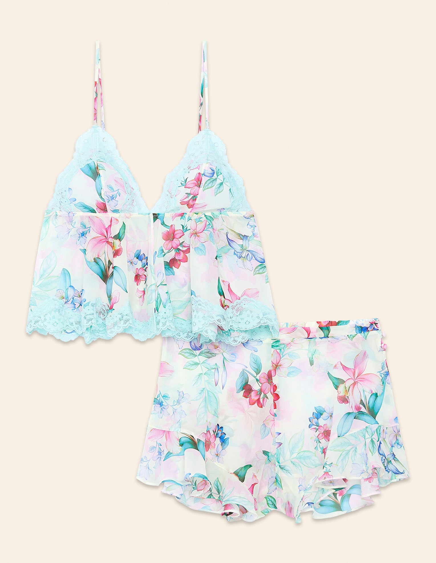 Yamamay_Melissa Top and Culotte Set in Georgette with Floral Print_LTCD181003_128_05