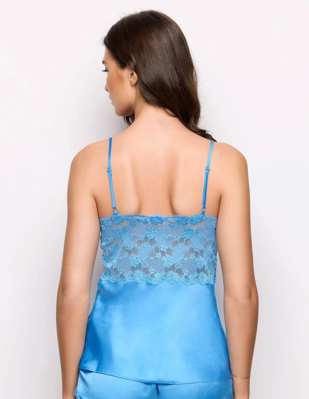 Yamamay_Turquoise_Satin and Lace Top in Turquoise Ð Primula Color_LTOD183002_103_03