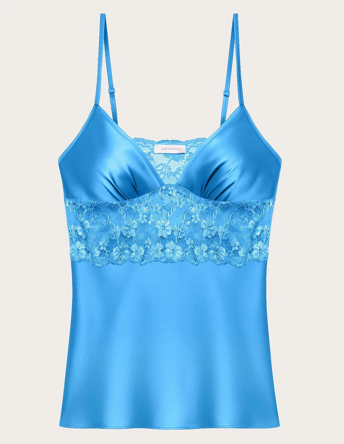 Yamamay_Turquoise_Satin and Lace Top in Turquoise Ð Primula Color_LTOD183002_103_05