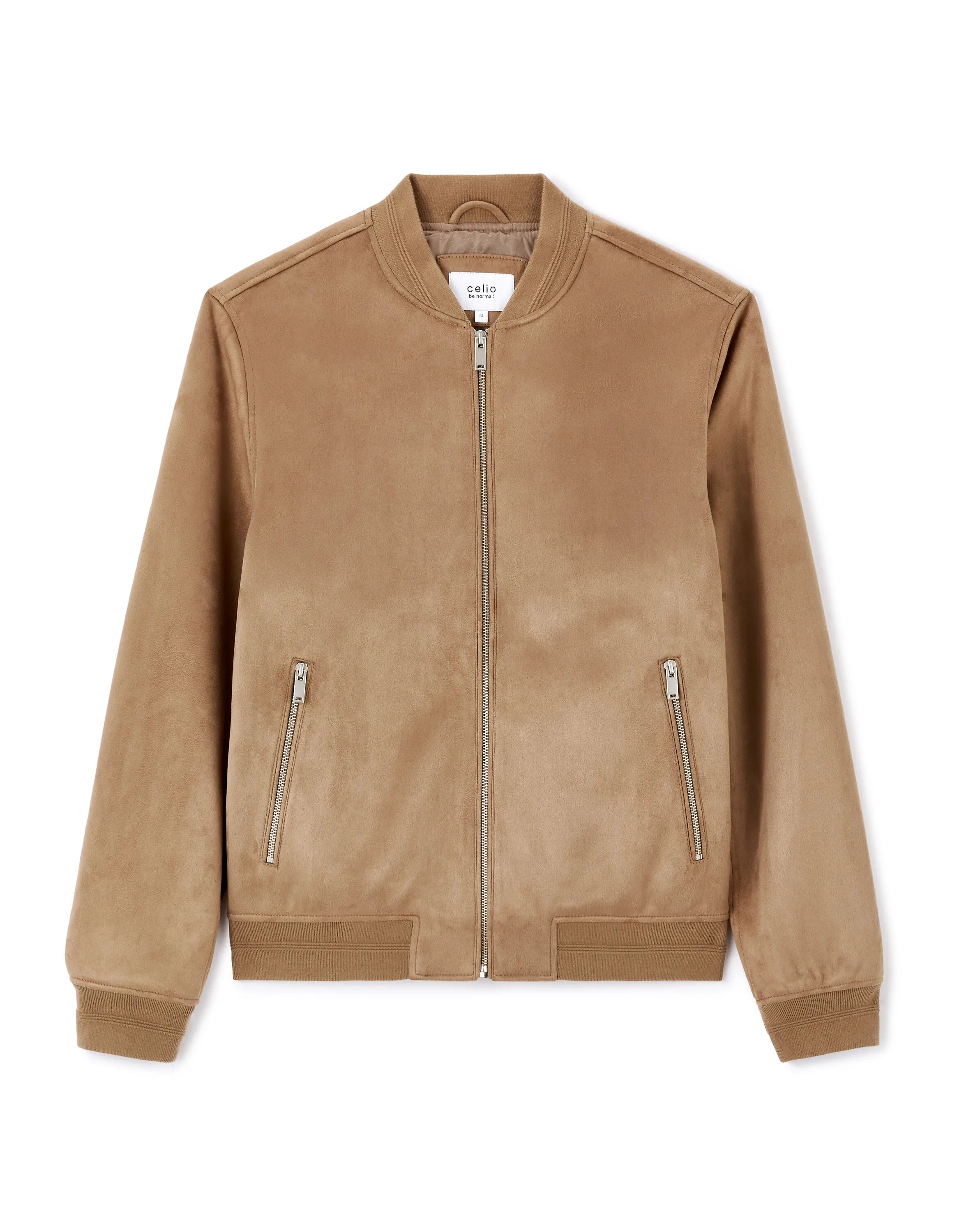 Celio_Taupe_Bomber Collar Jacket_LUBOMBSUED_TAUPE_06