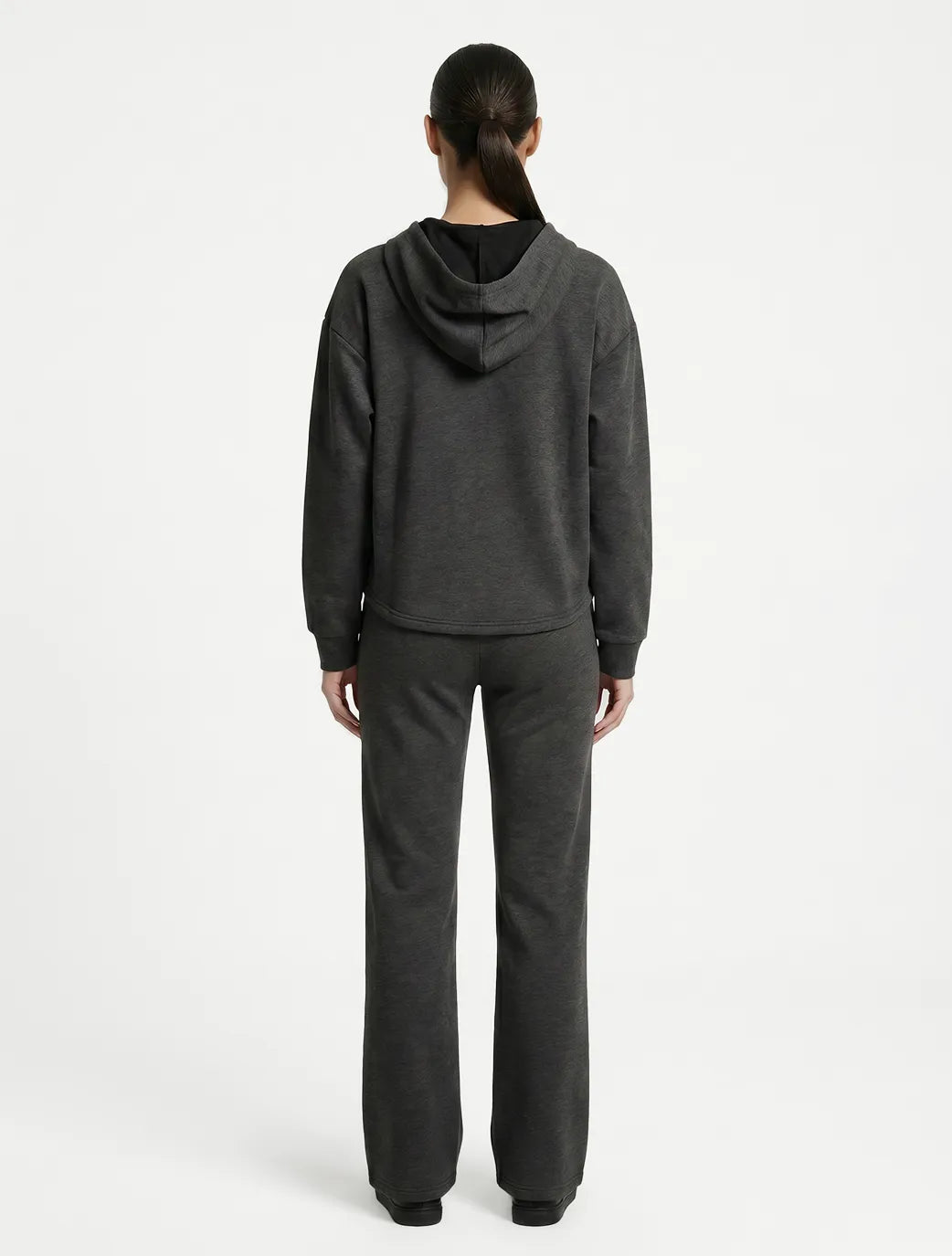 Marie France Dark Grey Melange Women Gentle Pant SKU: LWGENTLEPANT_DARK GREY Melange Image 02