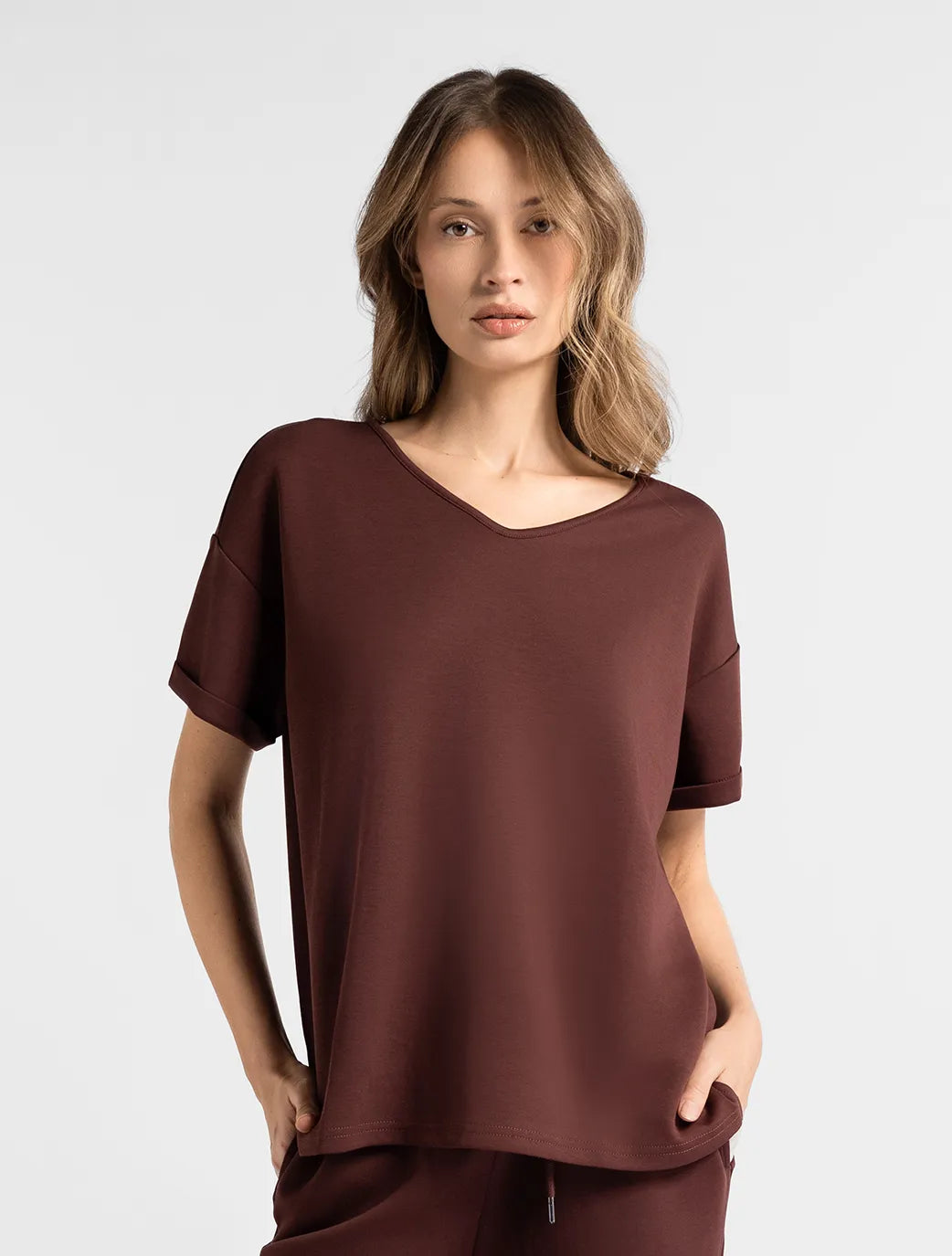Marie France Glearo Top_Brown Women Glearo Top SKU: LWGLEAROTOP_Brown Image 01