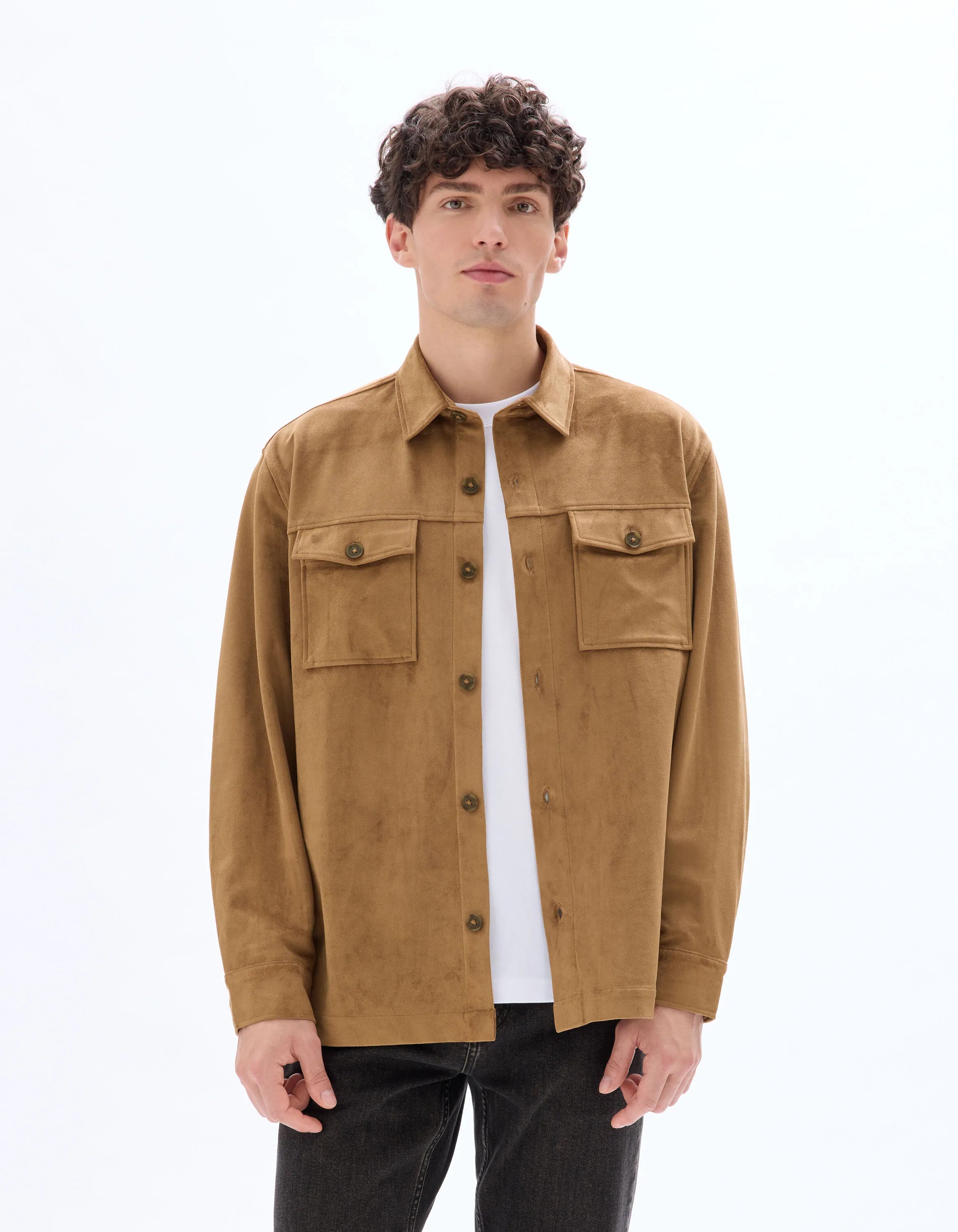 Celio_Camel_Overshirt with Pockets_MADAIM_CAMEL_02