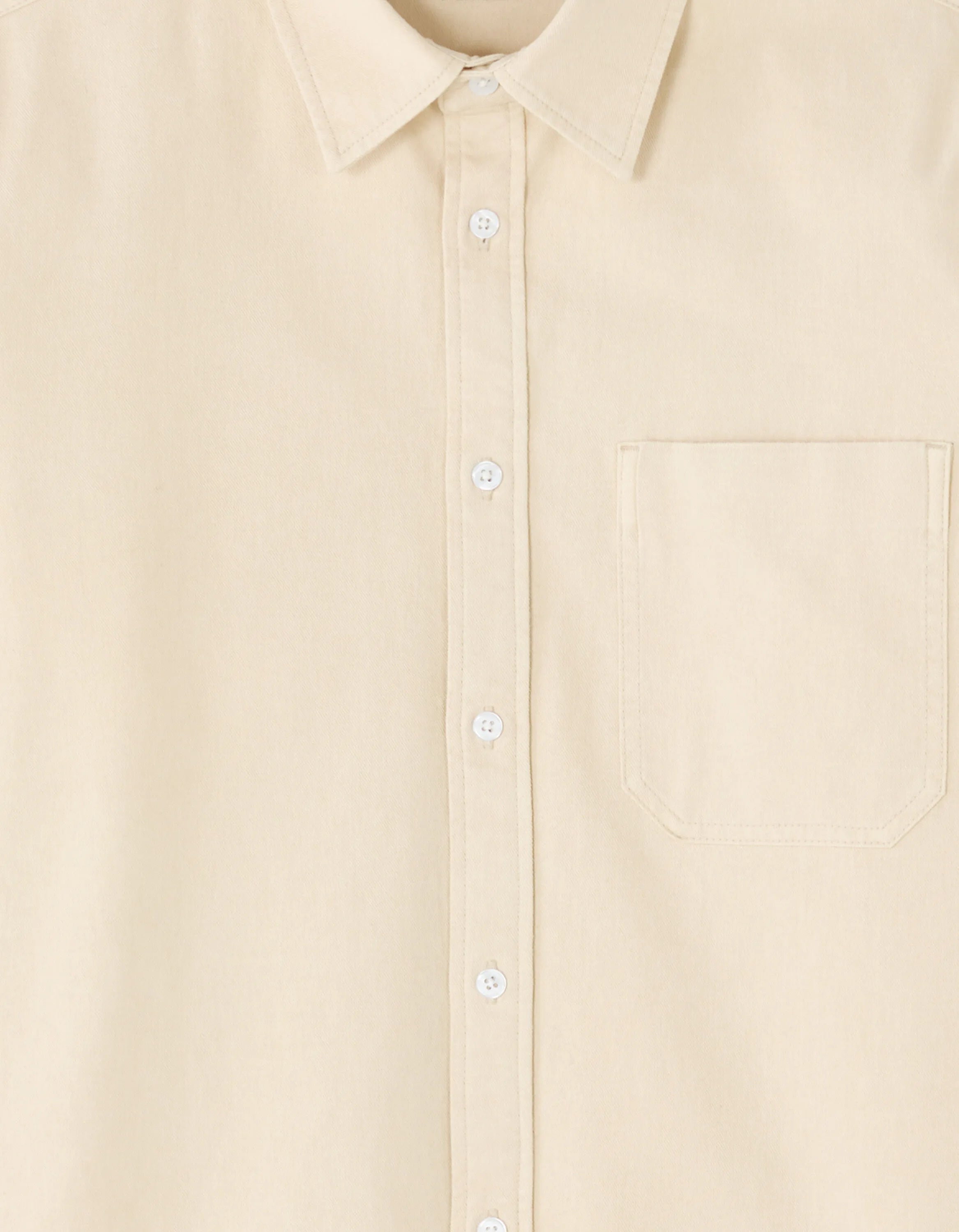 Celio_Ecru_Regular-Fit 100% Cotton Denim Shirt_MAJEANS_ECRU_05