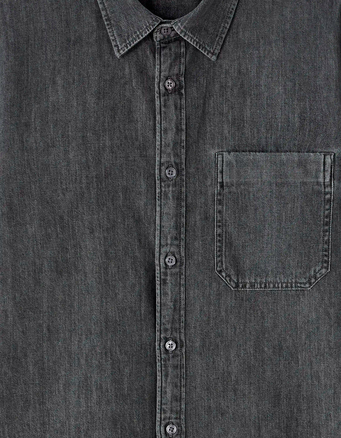 Celio_Gris Clair_Regular-Fit 100% Cotton Denim Shirt_MAJEANS_GRIS CLAIR_01