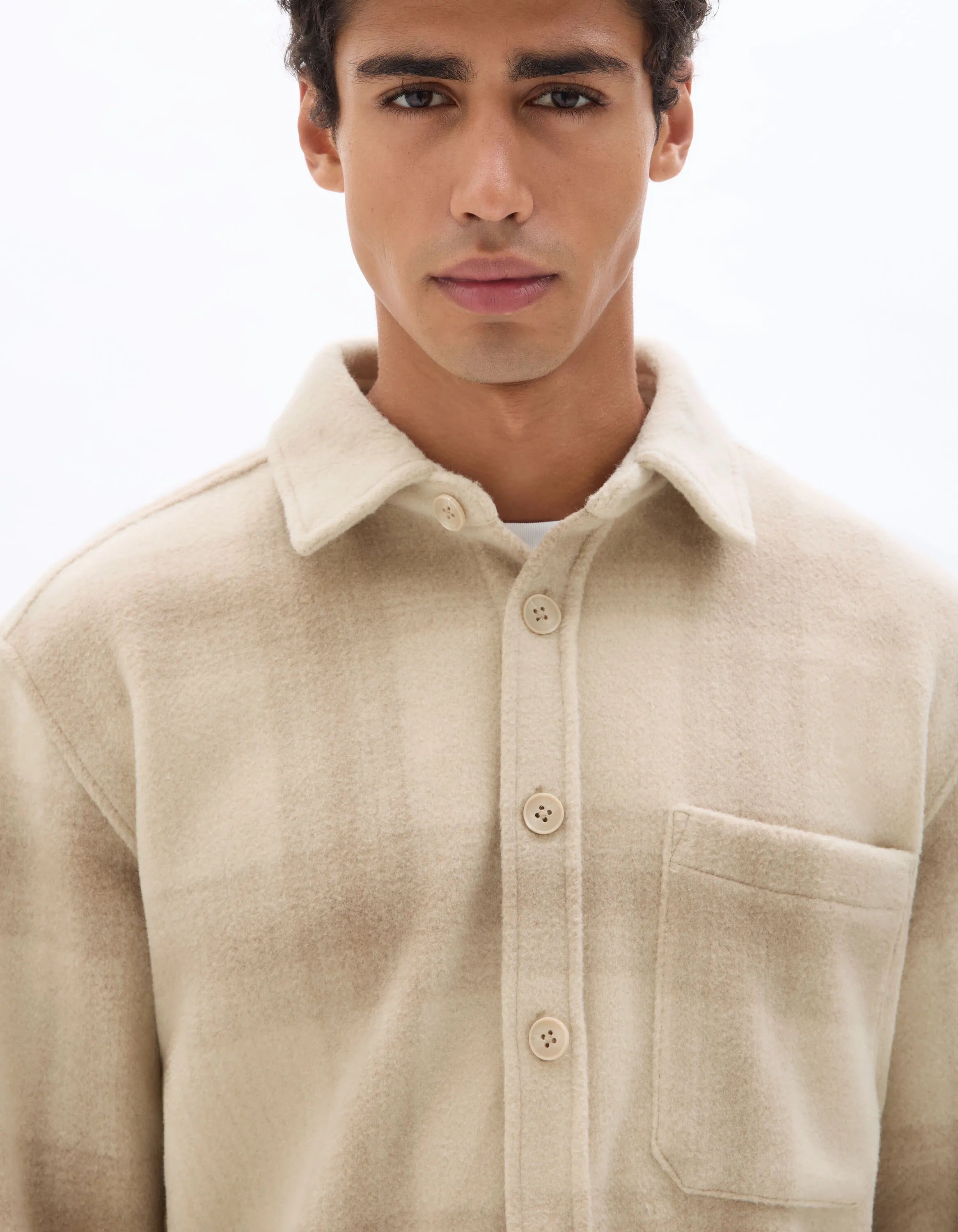 Celio_Beige_Checked Overshirt - Beige_MALOS_BEIGE CLAIR_04