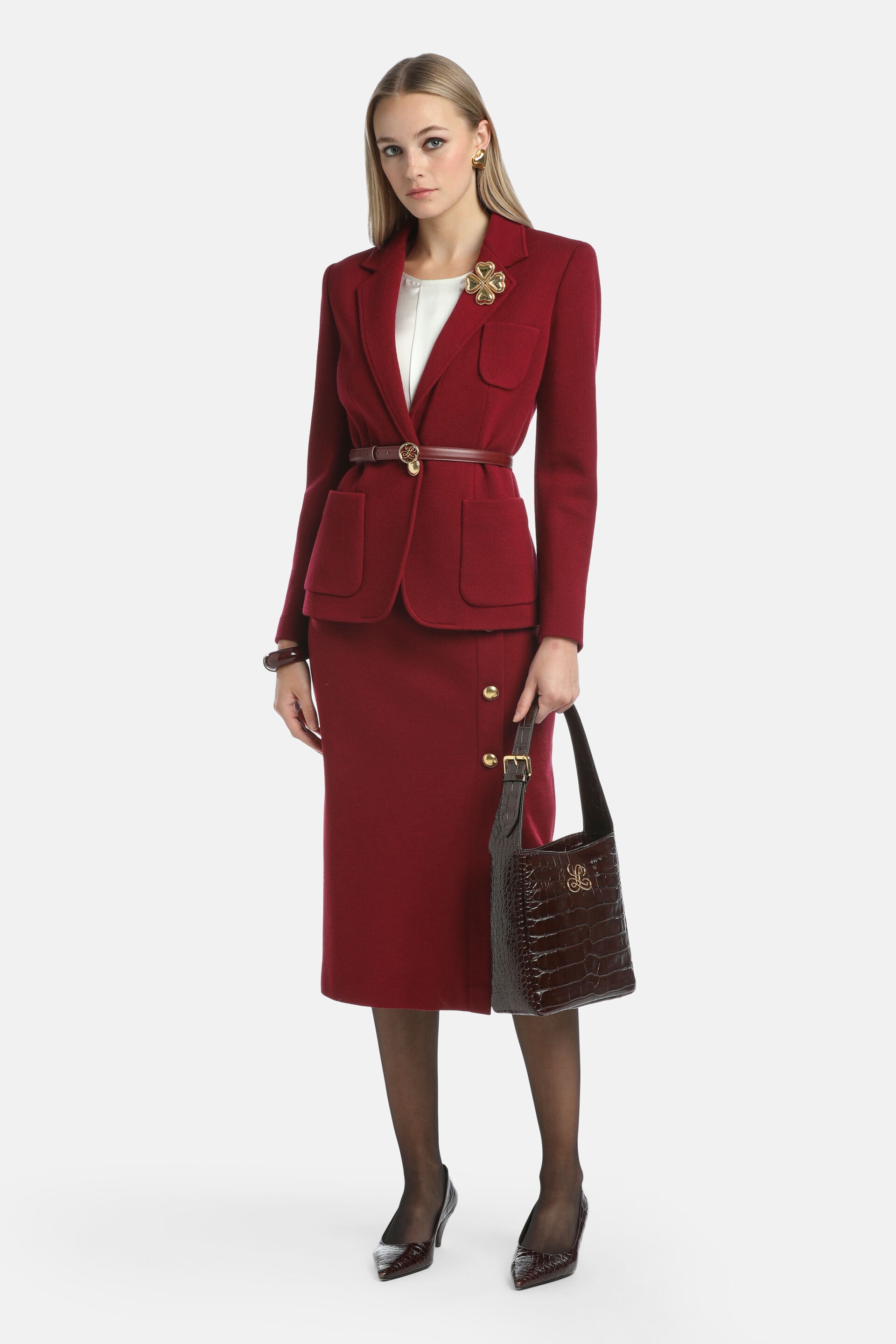 Luisa Spagnoli_Bordeaux_Malvezza - Wool Blazer_MALVEZZA_2405_05