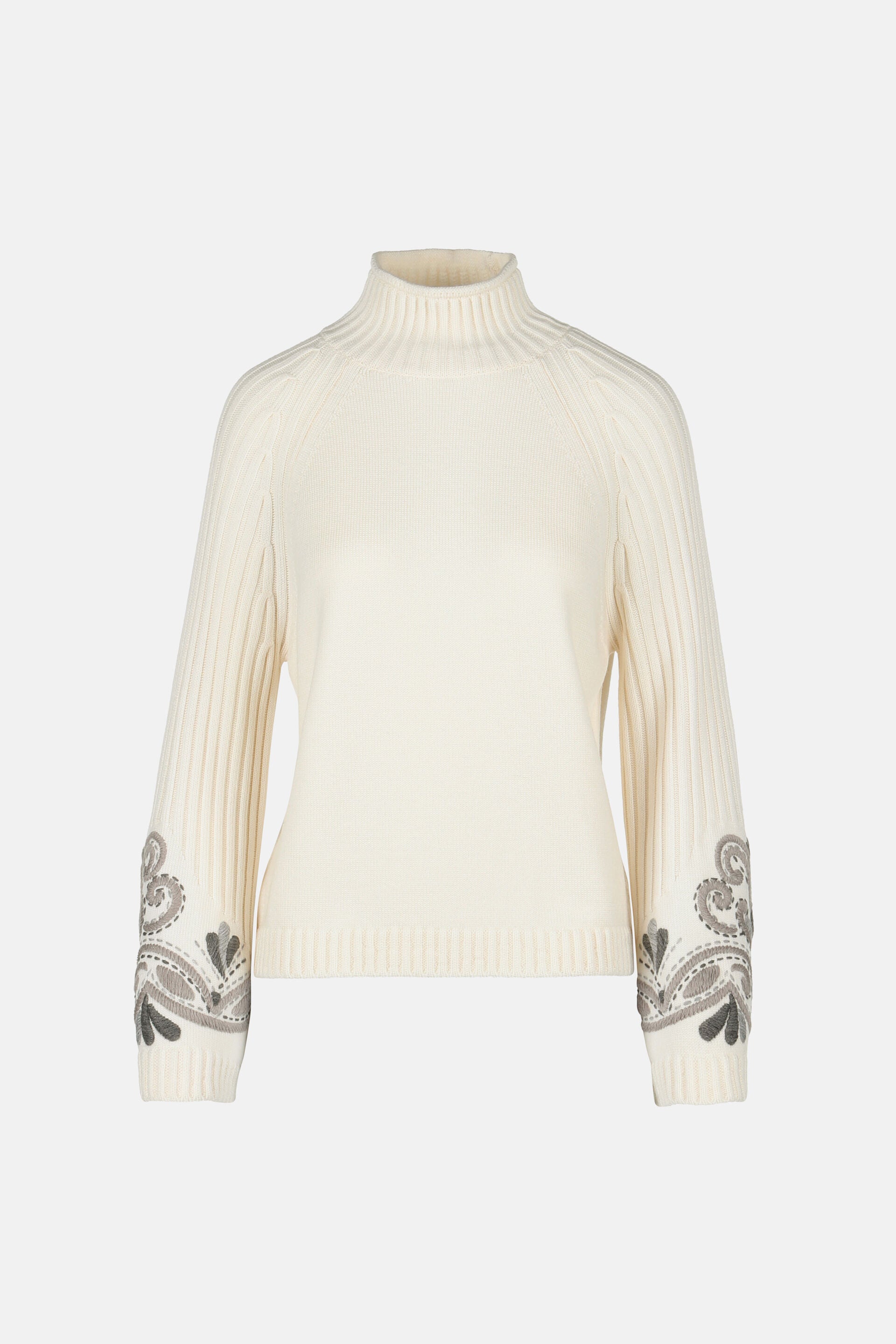 Luisa Spagnoli_Panna_Manico - Embroidered Mock-Neck Pullover_MANICO_0202_06