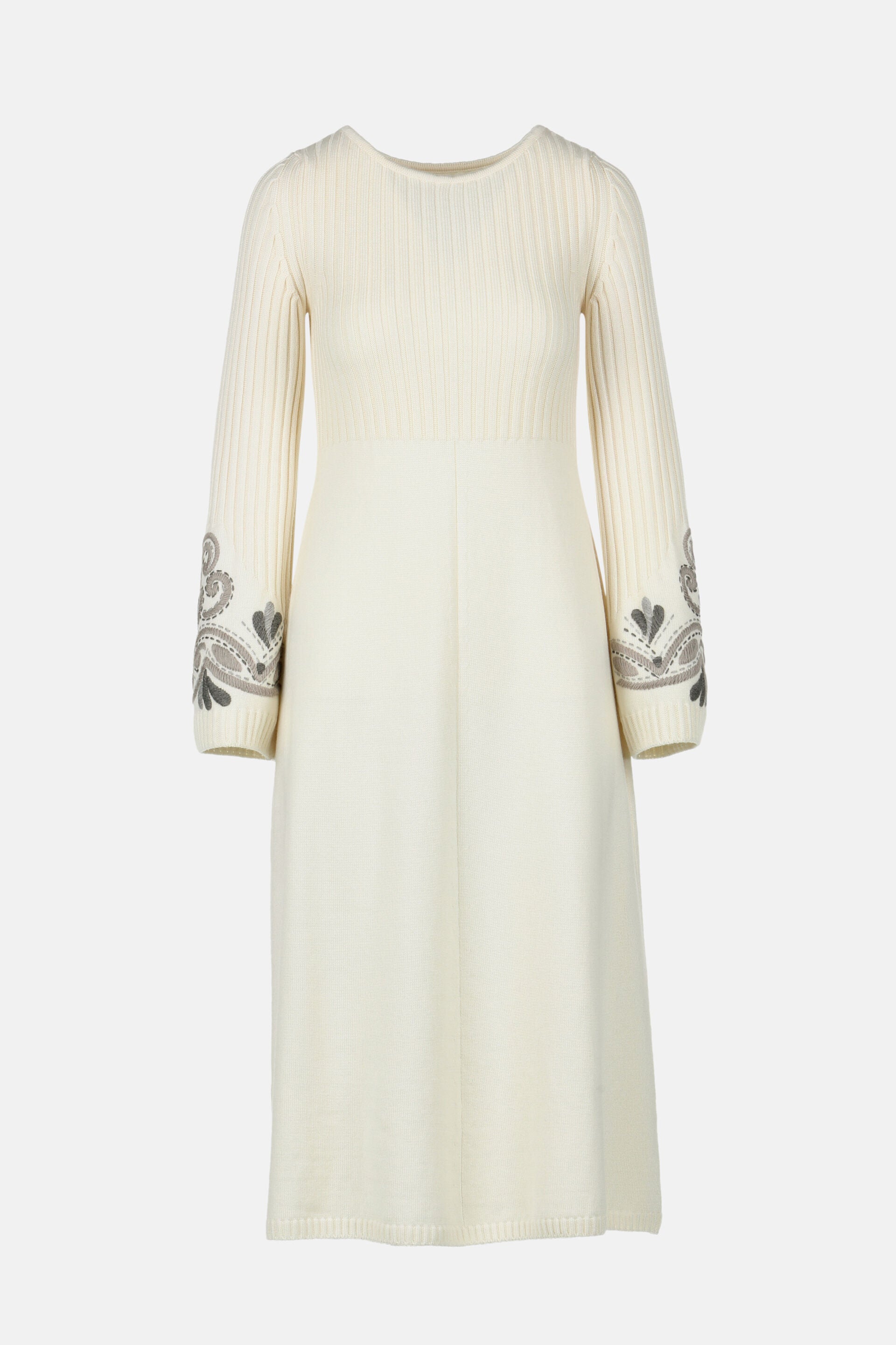 Luisa Spagnoli_Panna_Manilia - Embroidered Midi Dress_MANILIA_0202_05