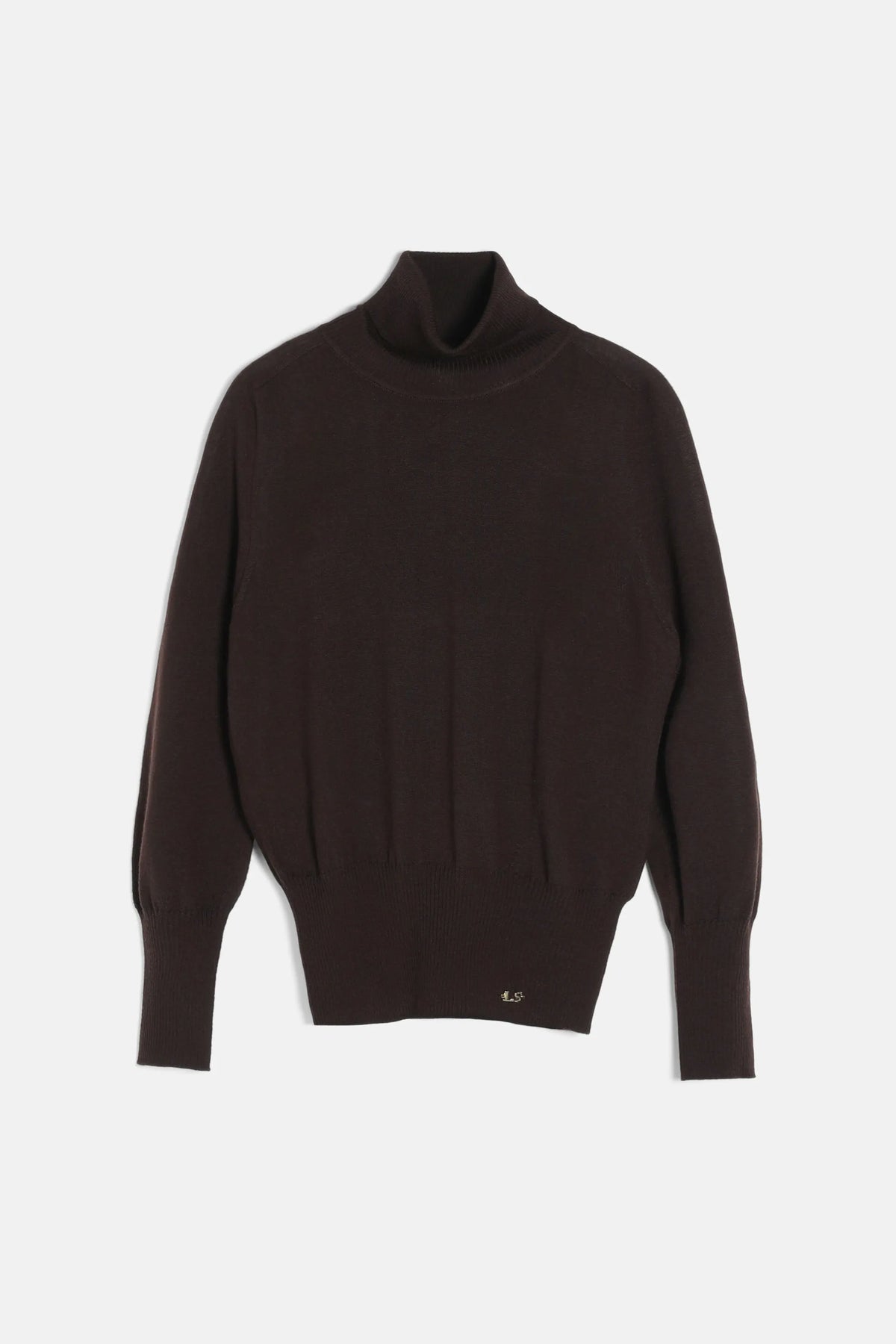 Luisa Spagnoli Marrone Women Manos - Wool Turtleneck SKU: MANOS F_0970 Image 05
