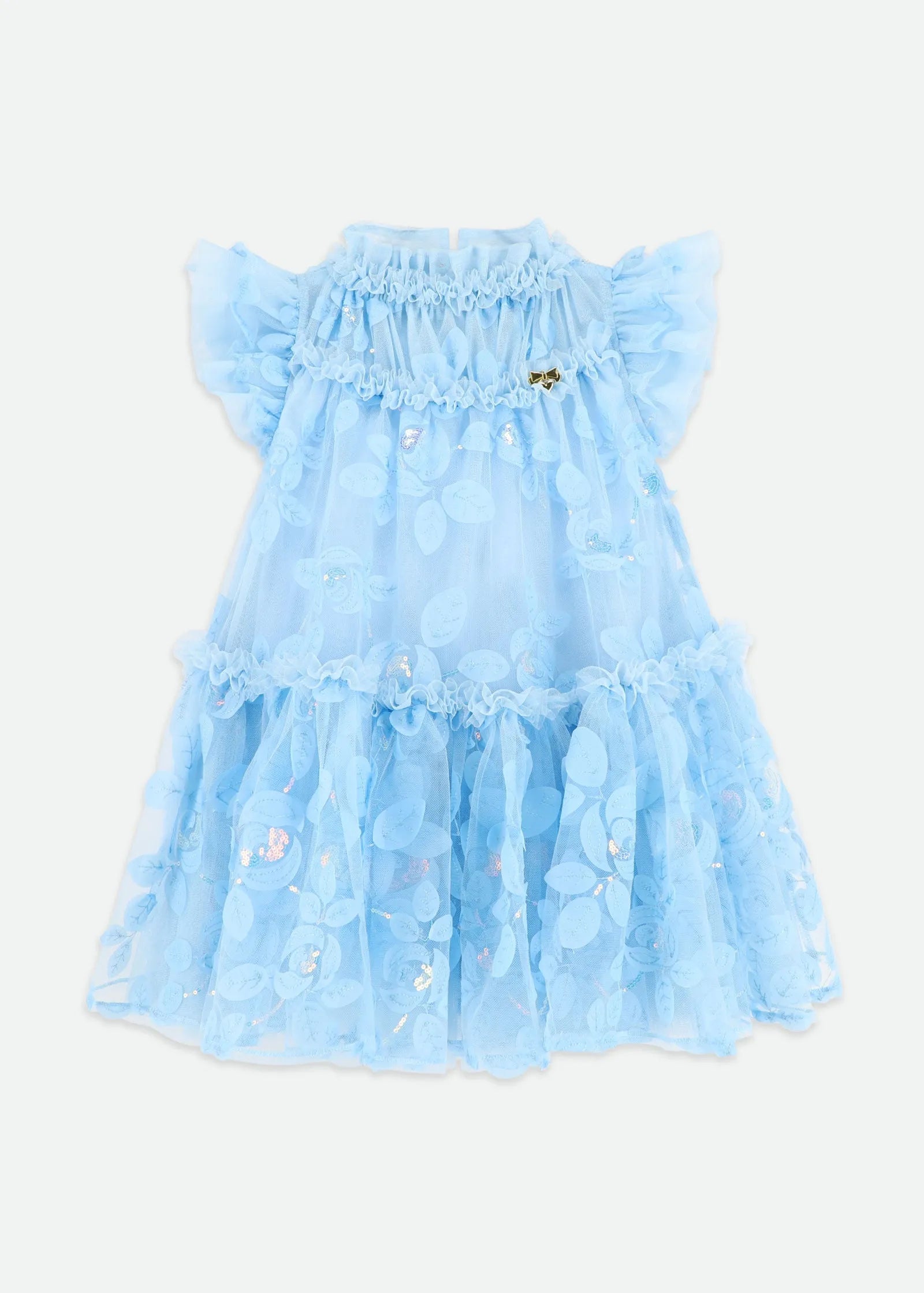 Angels Face 0 Girls Marietta Embroidered Tulle Dress Blue SKU: MARIETTA_Blue Image 01