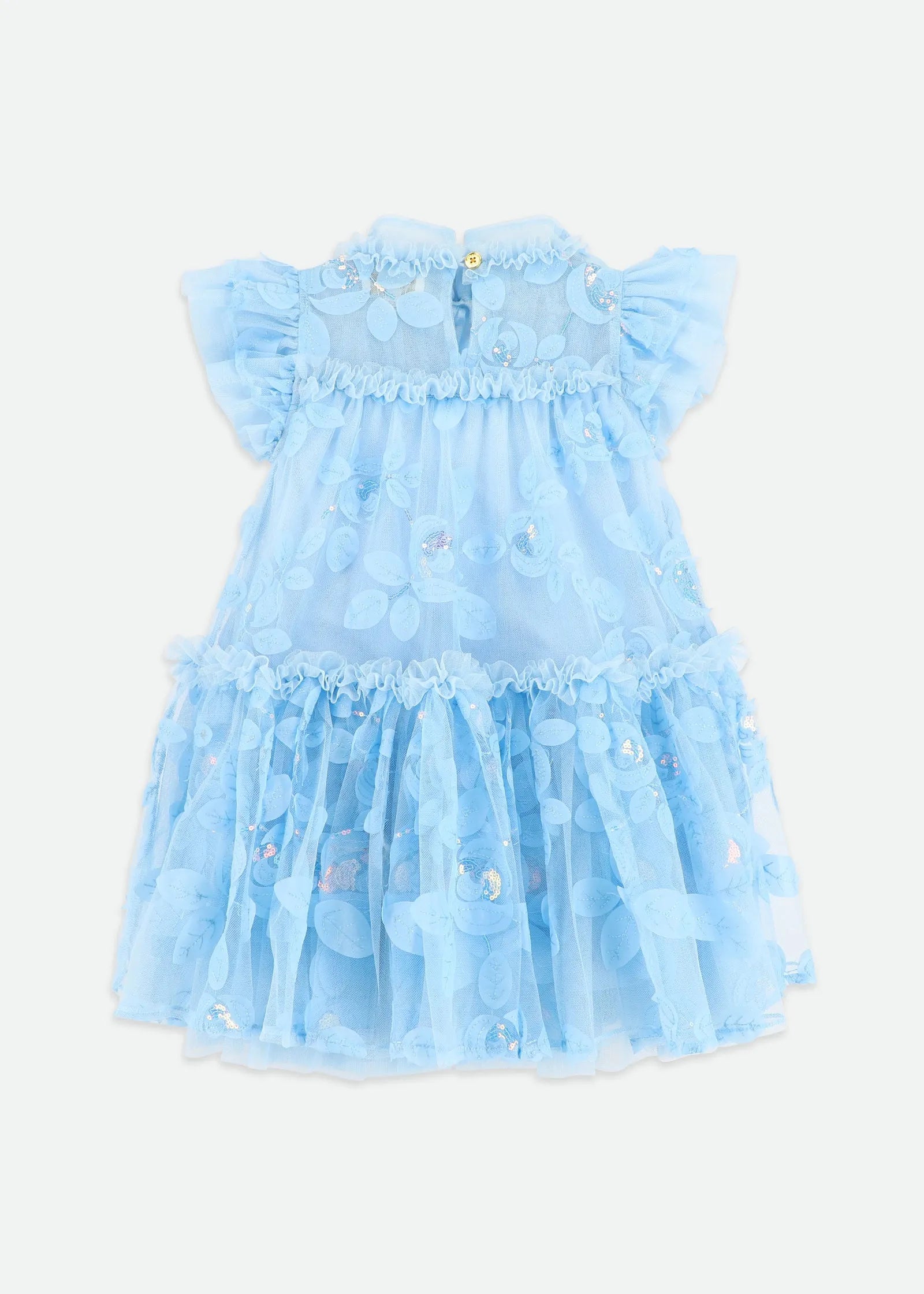Angels Face 0 Girls Marietta Embroidered Tulle Dress Blue SKU: MARIETTA_Blue Image 05