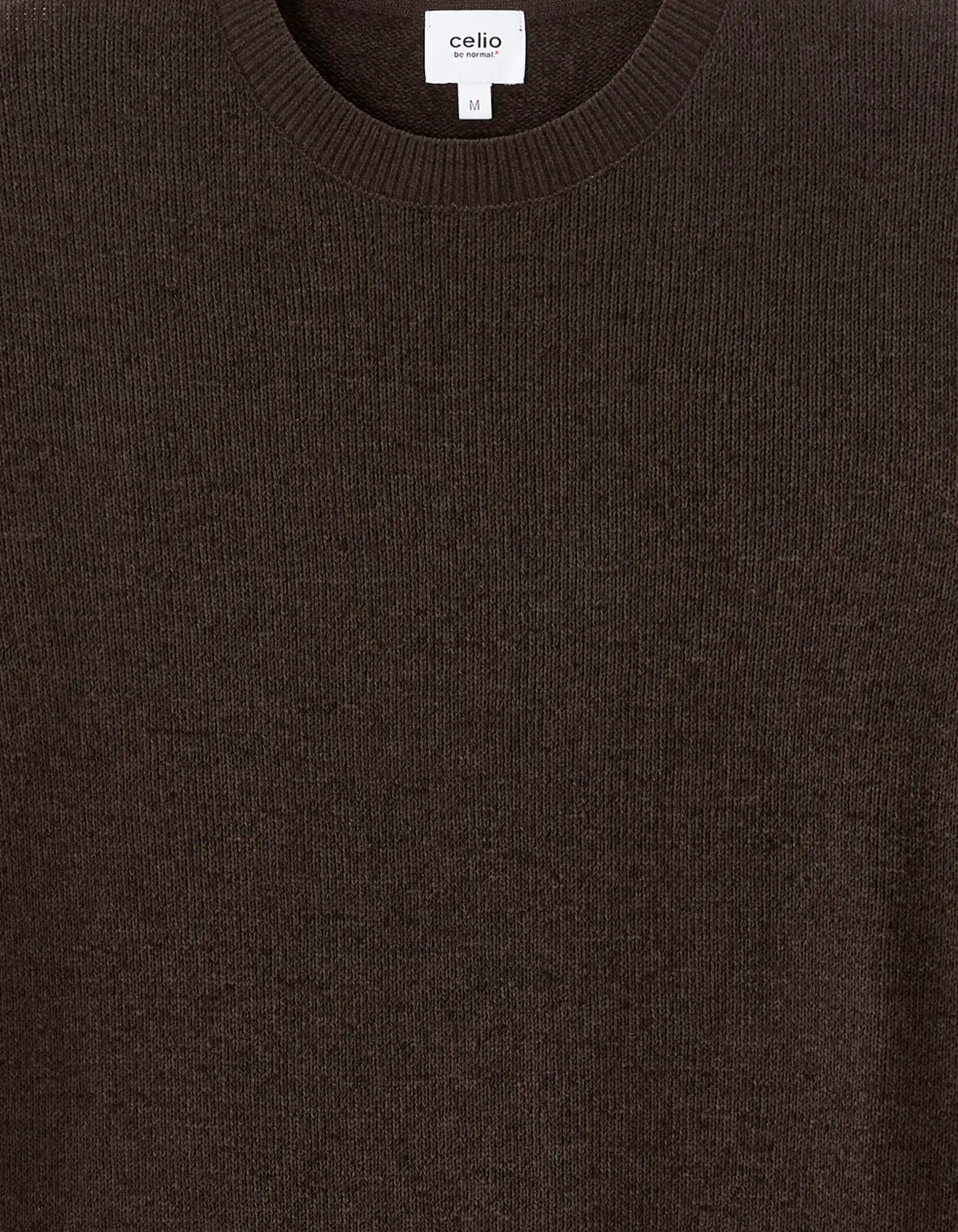 Celio_Carbone_Boxy Crew Neck Mesh T-Shirt_MECHENI_CARBONE_05