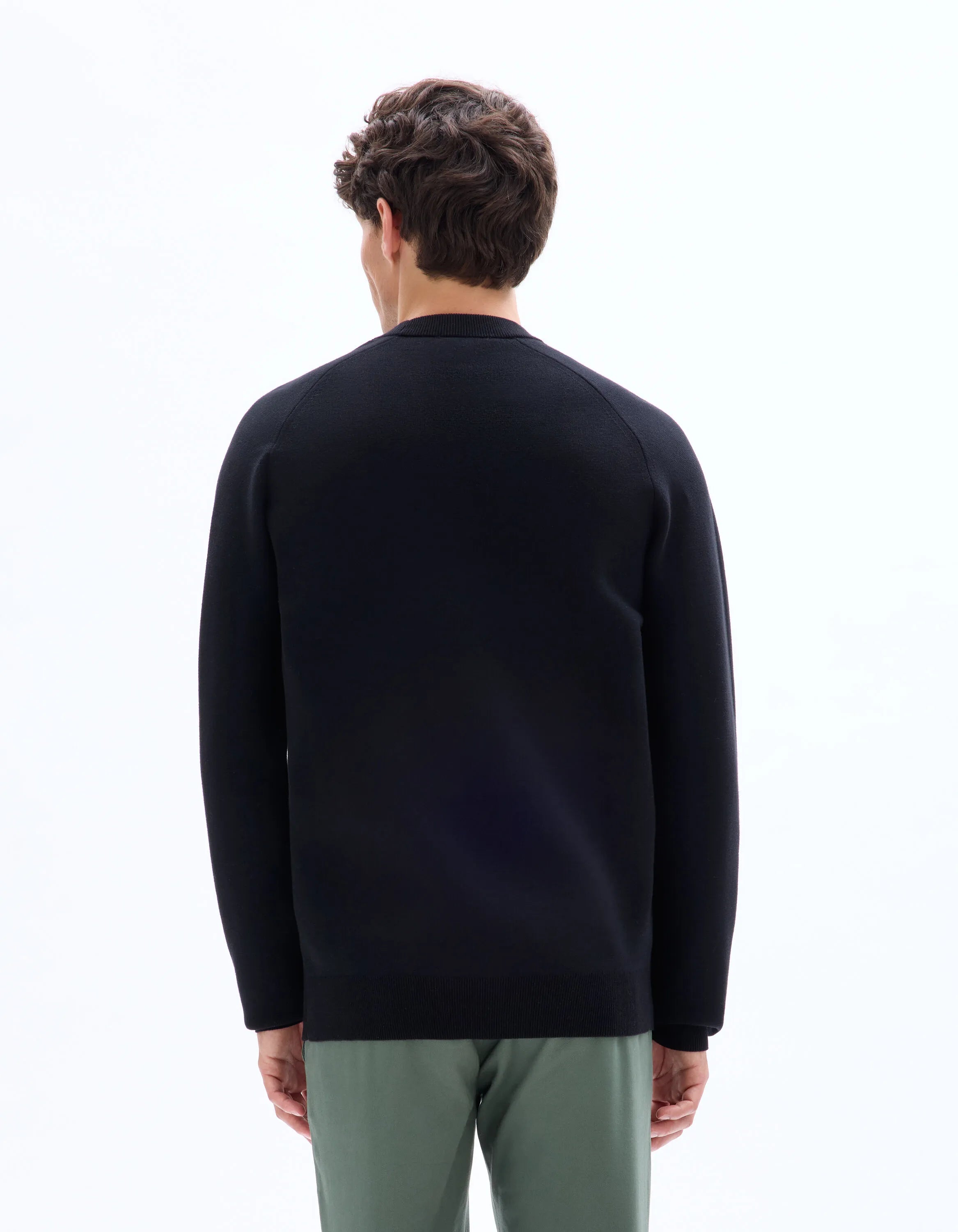 Celio_Black_Plain Cotton Blend Crew Neck Sweater - Black_MECLOTHILD_BLACK_03