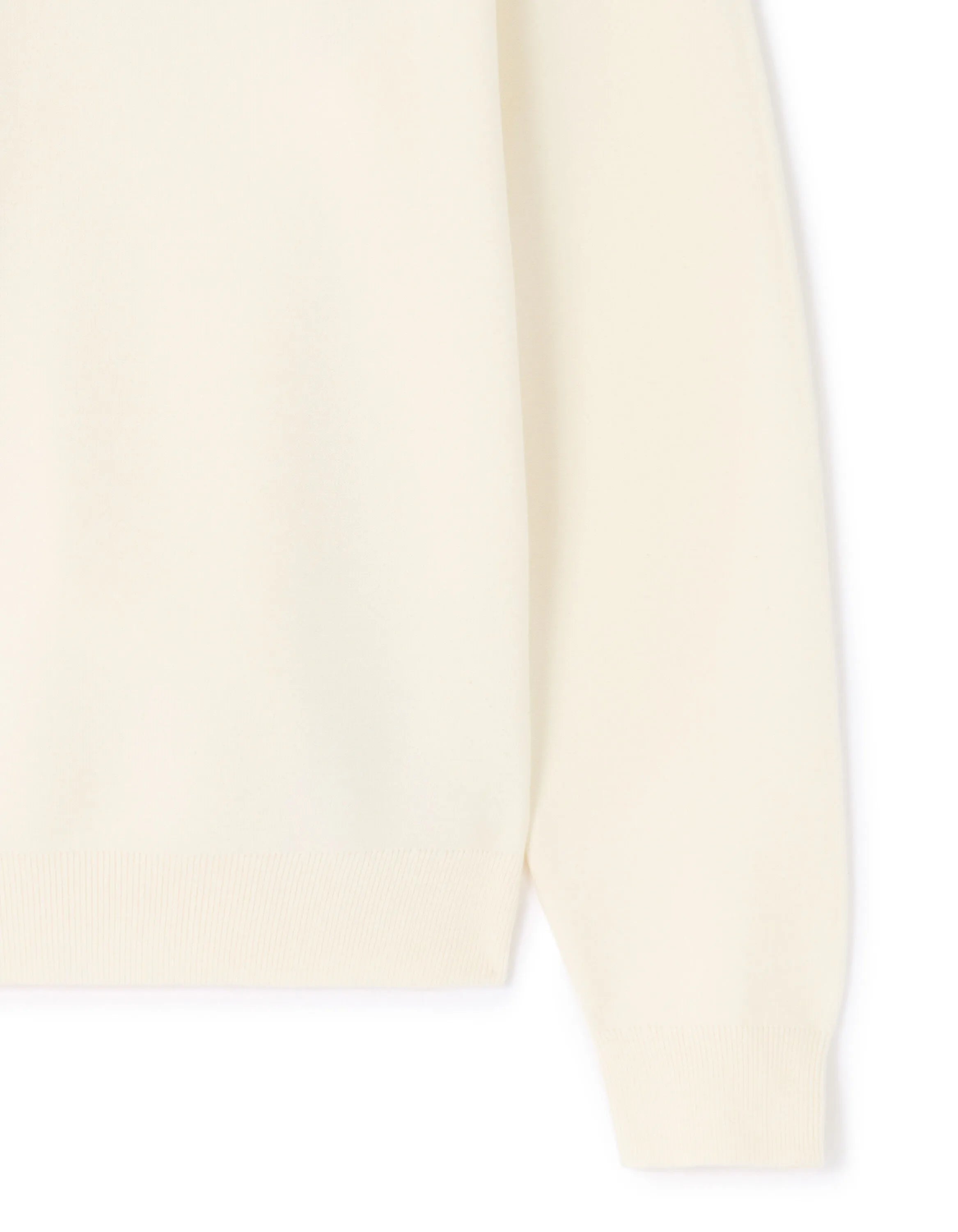 Celio_White_Plain Cotton Blend Crew Neck Sweater - Beige_MECLOTHILD_ECRU_06