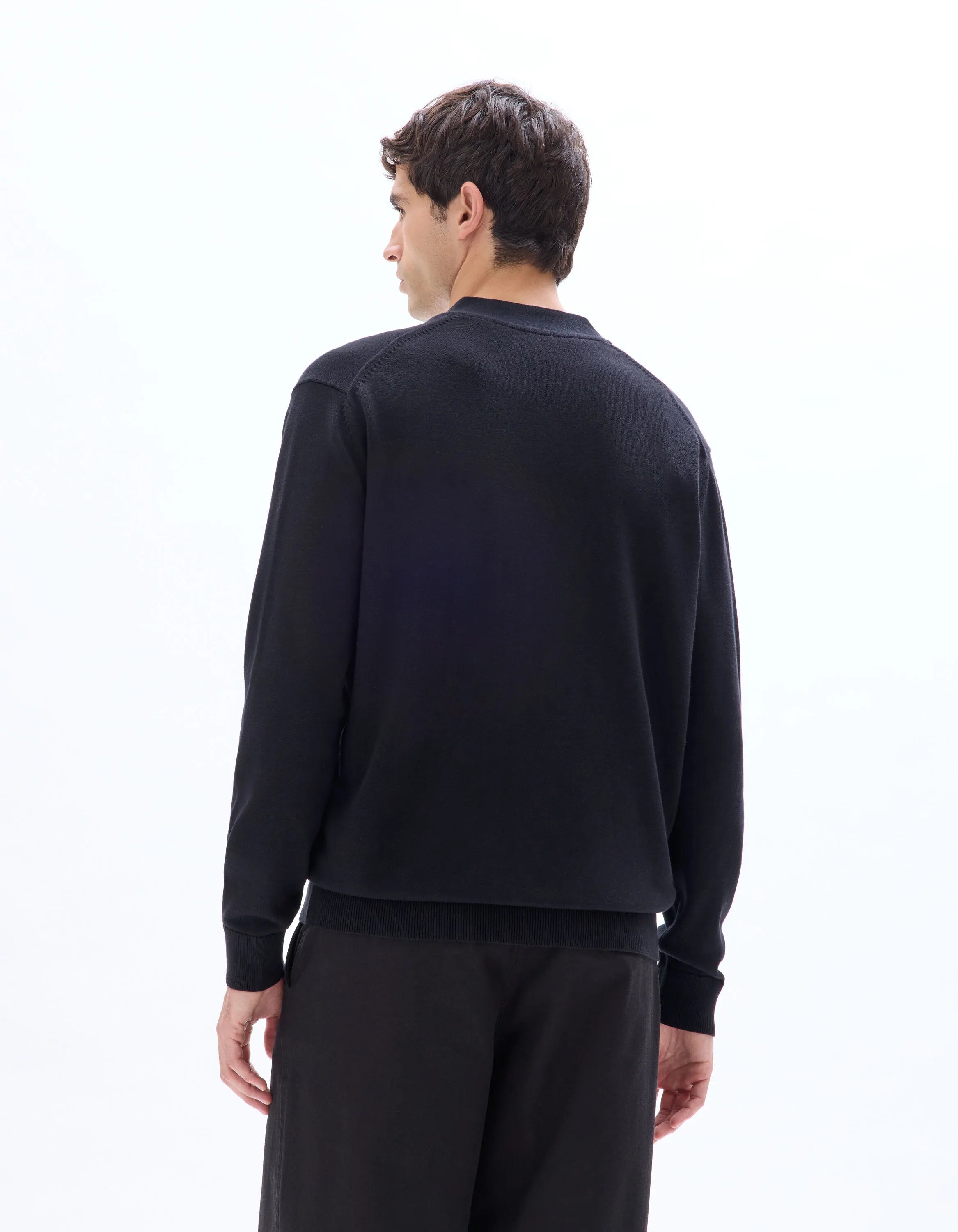 Celio_Black_100% Cotton Cardigan_MECOTON_BLACK_03