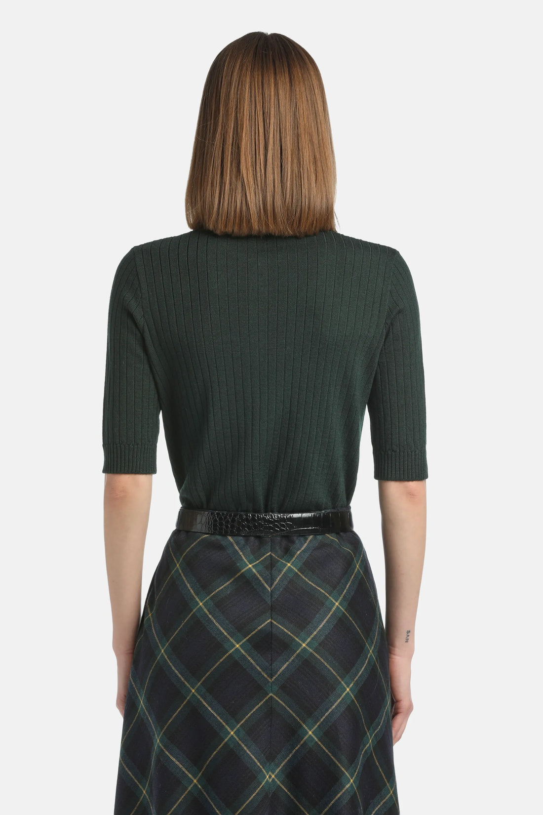 Luisa Spagnoli_Green_Medeola - Knit Polo Shirt_MEDEOLA A_2050_02
