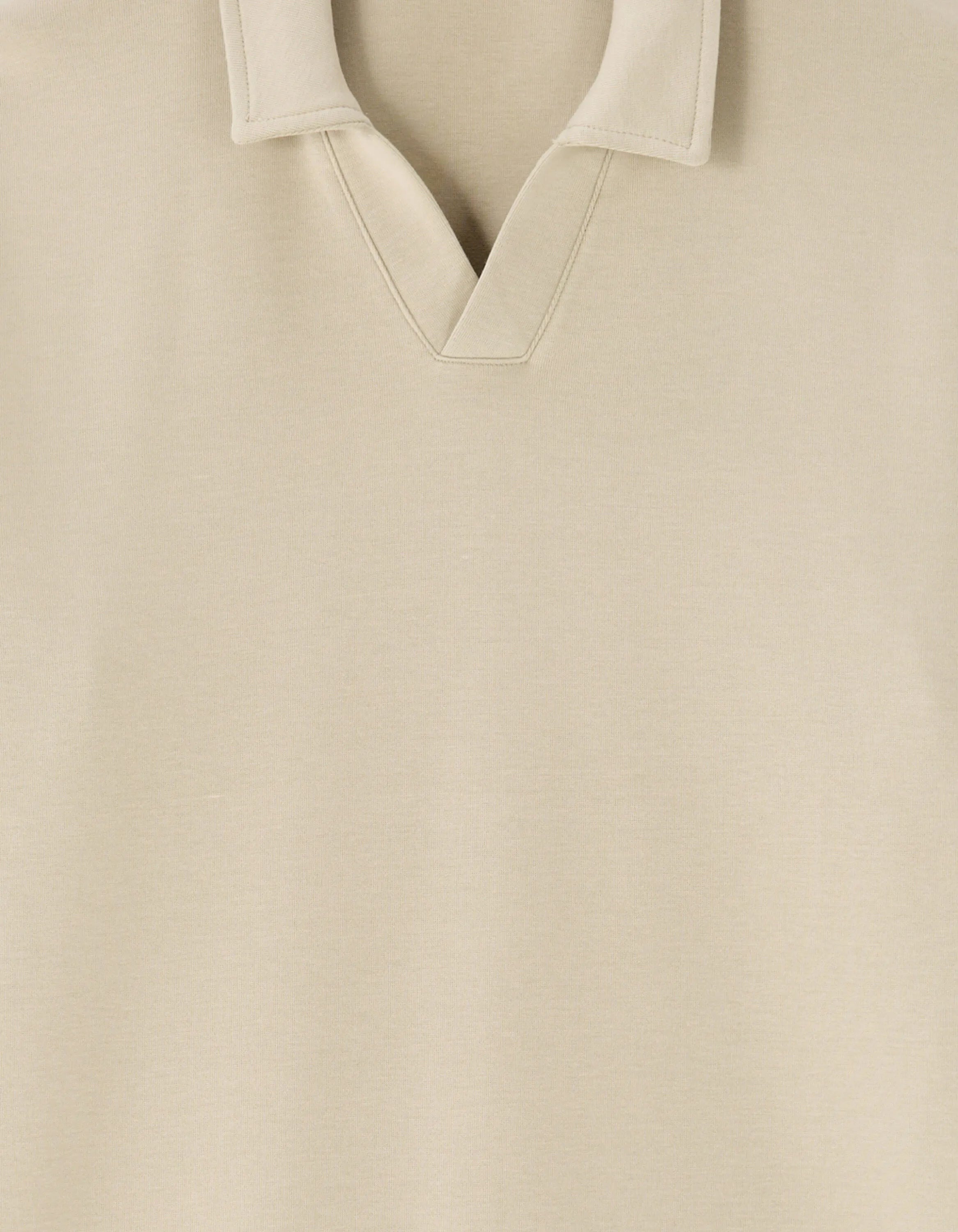 Celio_Beige Humus_Regular Long-Sleeved Jersey Polo Shirt_MEDORT_BEIGE HUMUS_05