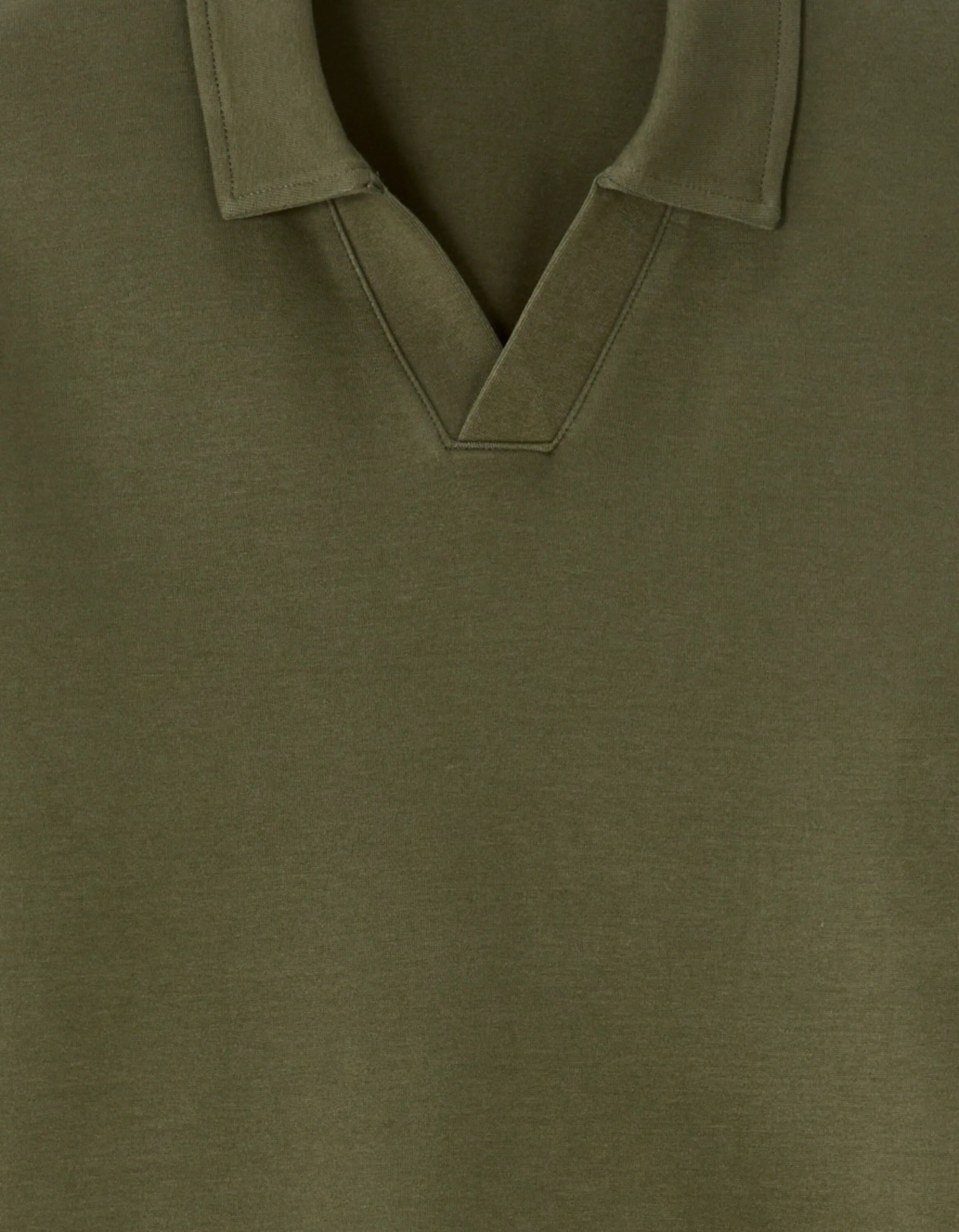 Celio_Kaki_Regular Long-Sleeved Jersey Polo Shirt_MEDORT_KAKI_05