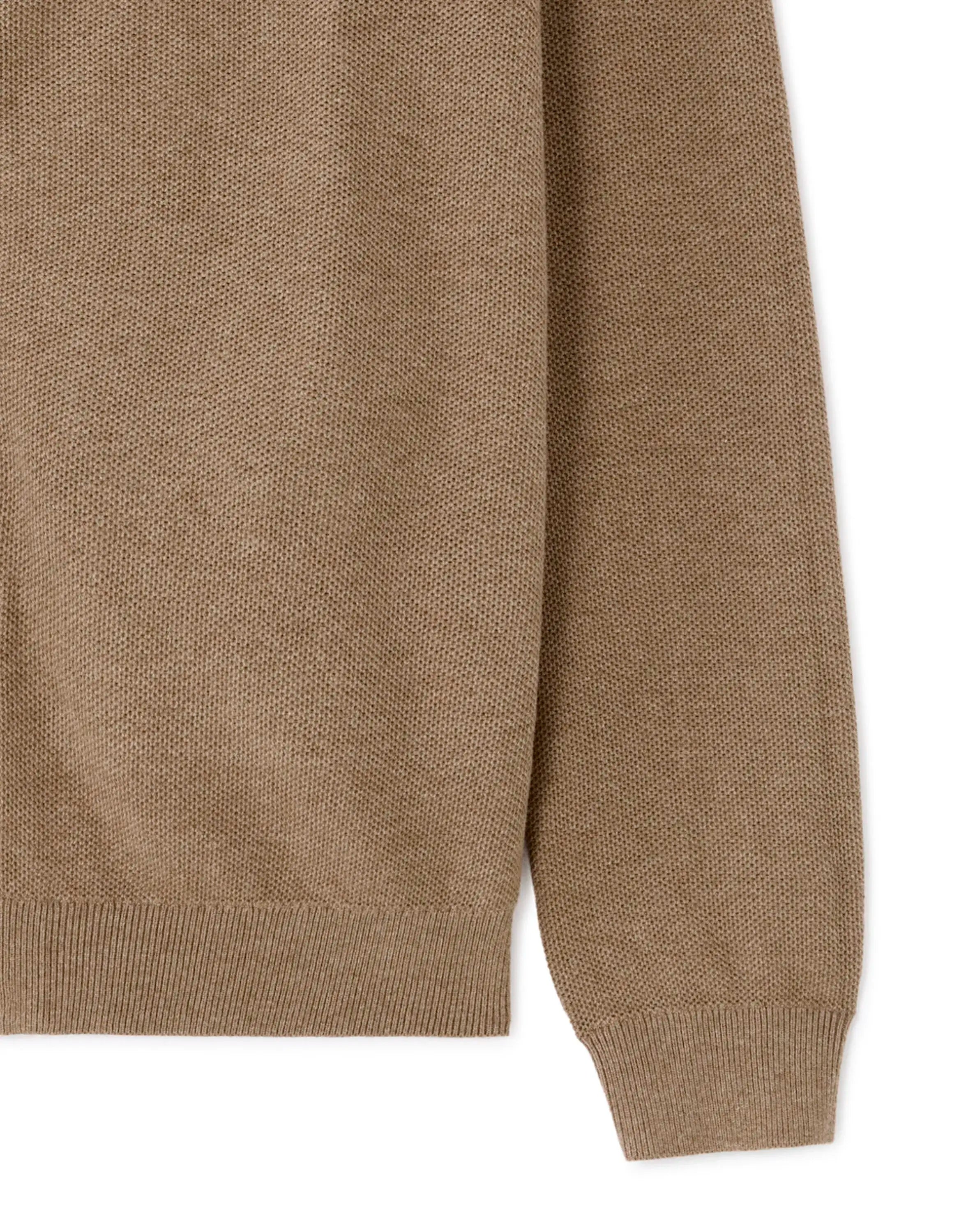 Celio_Beige Humus_Zipped Trucker Collar Cardigan 100% Cotton_MELIMZIP_BEIGE HUMUS_06