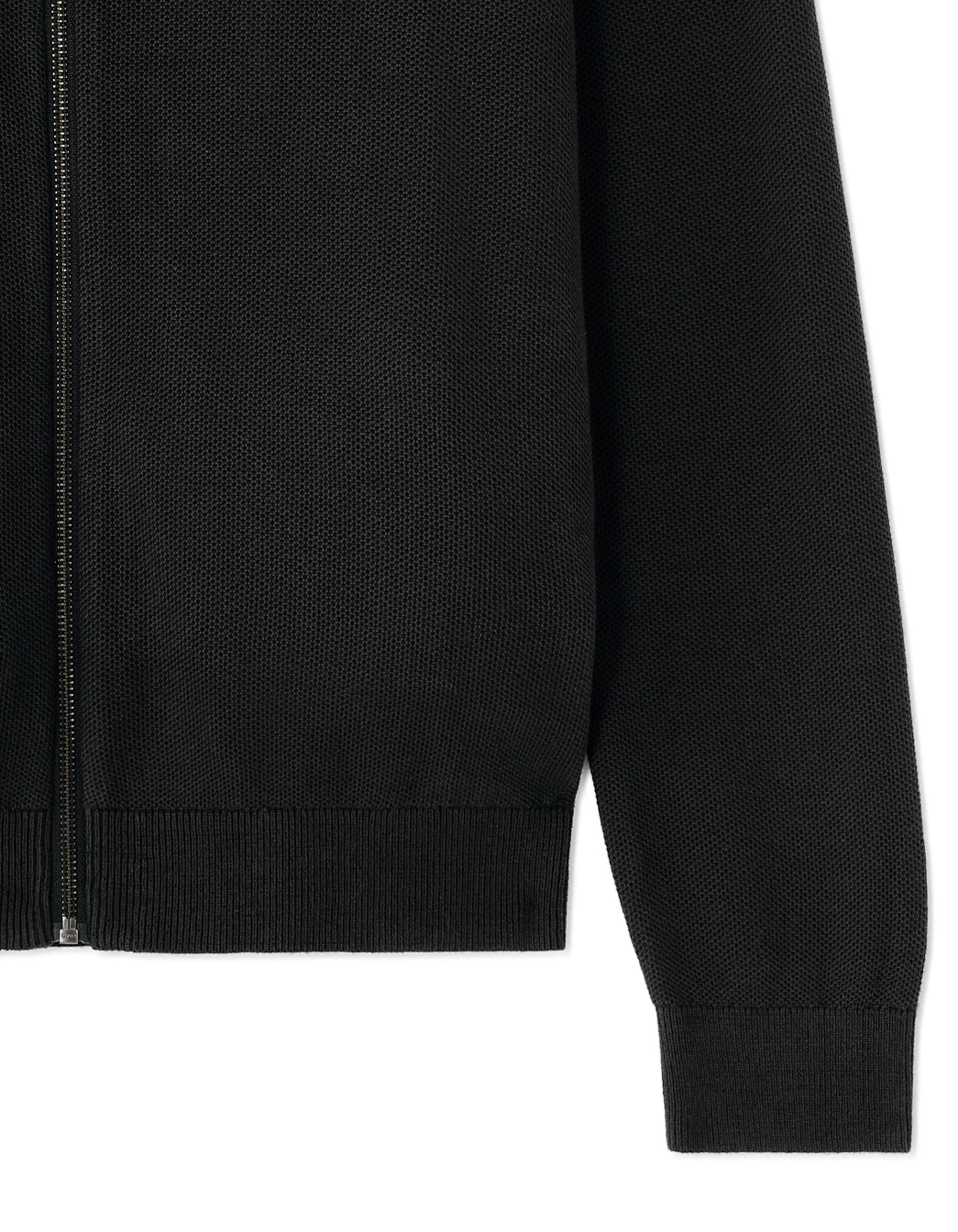 Celio_Black_100% Cotton Zip-Up Cardigan with Trucker Collar_MELIMZIP_BLACK_06