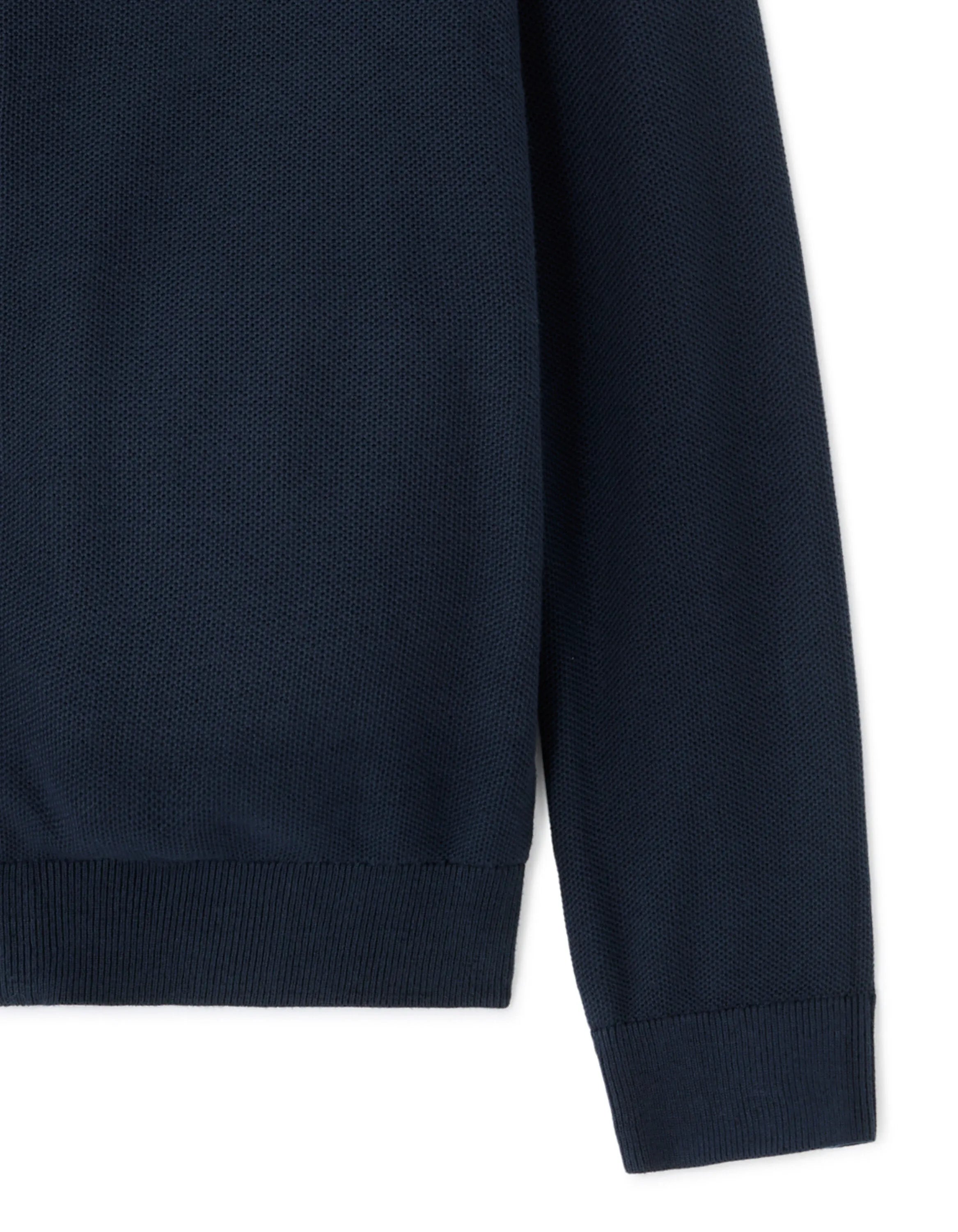 Celio_Navy_100% Cotton Pique Knit Cardigan_MELIMZIP_NAVY_06