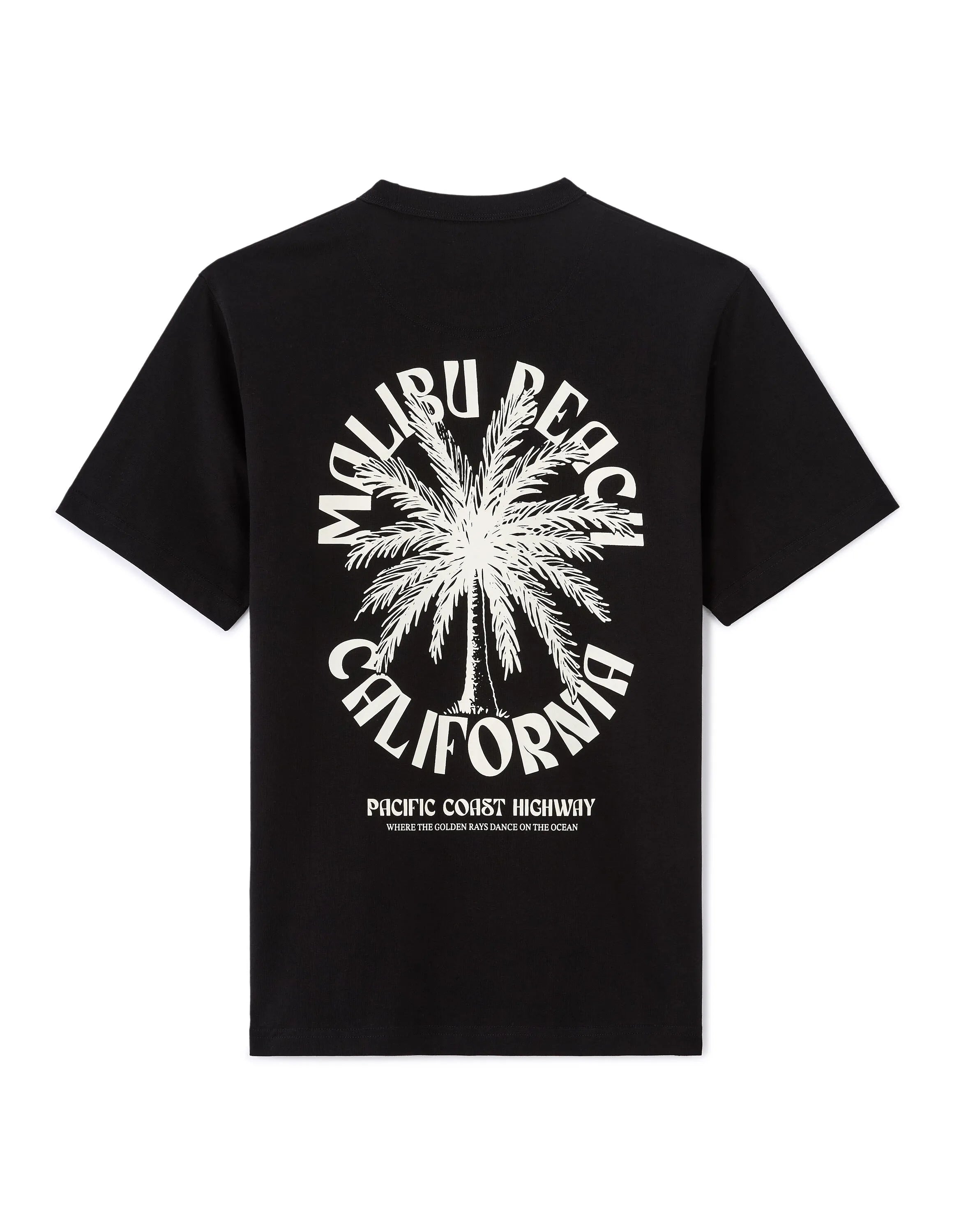Celio_Black_100% Cotton City Print Boxy Crew Neck T-Shirt_MEMILIBU_BLACK_04