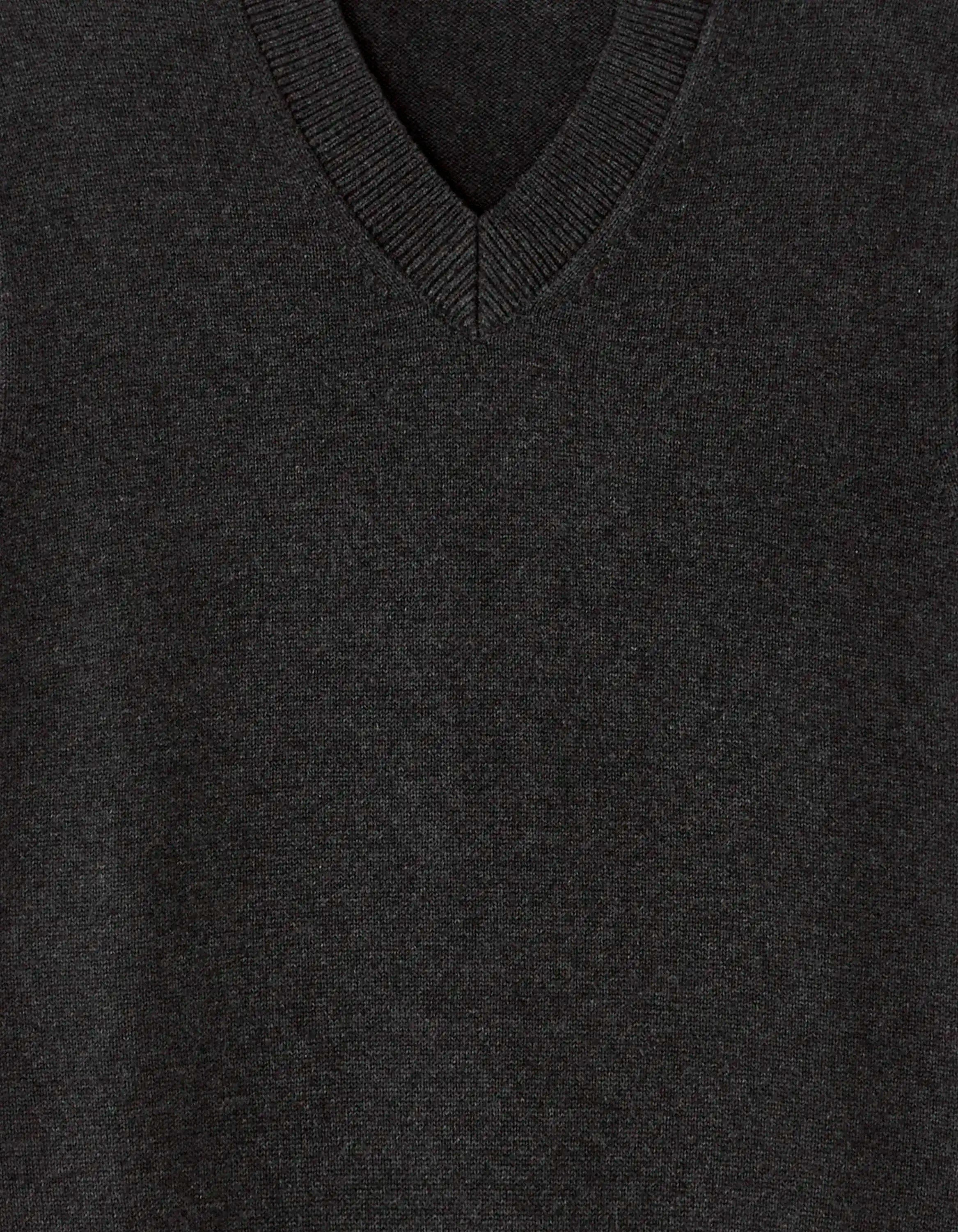Celio_Anthracite Mel_Sleeveless V-Neck Sweater 100% Cotton_MENIGHT_ANTHRACITE MEL_05
