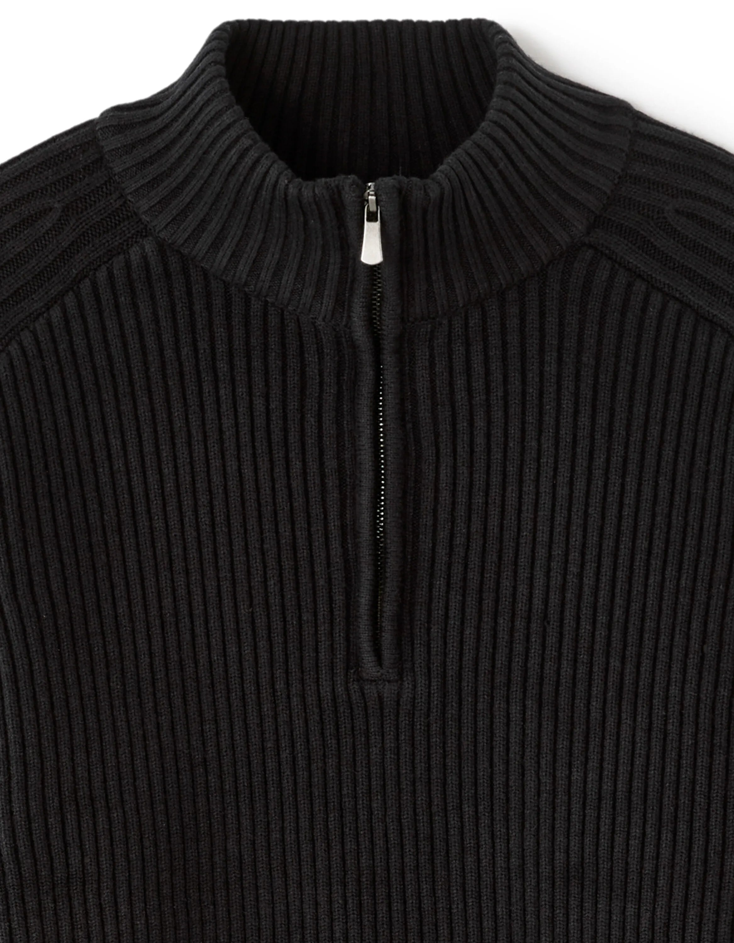 Celio_Black_Ribbed Knit Crew Neck Sweater - Black_MERAID_BLACK_05